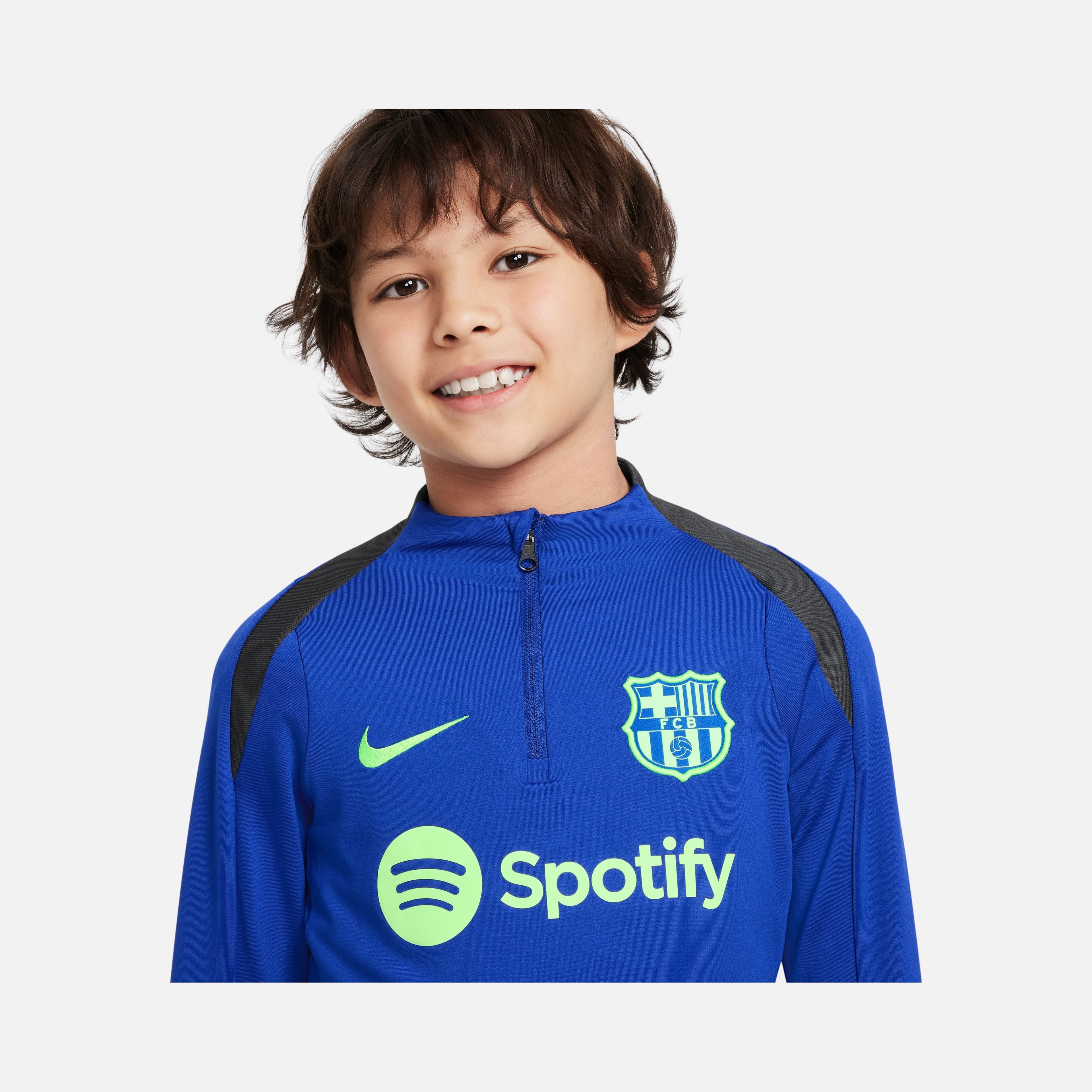 Nike F.C. Barcelona Strike Third Dri-Fit 1/4-Zip Training Long-Sleeve Çocuk Tişört