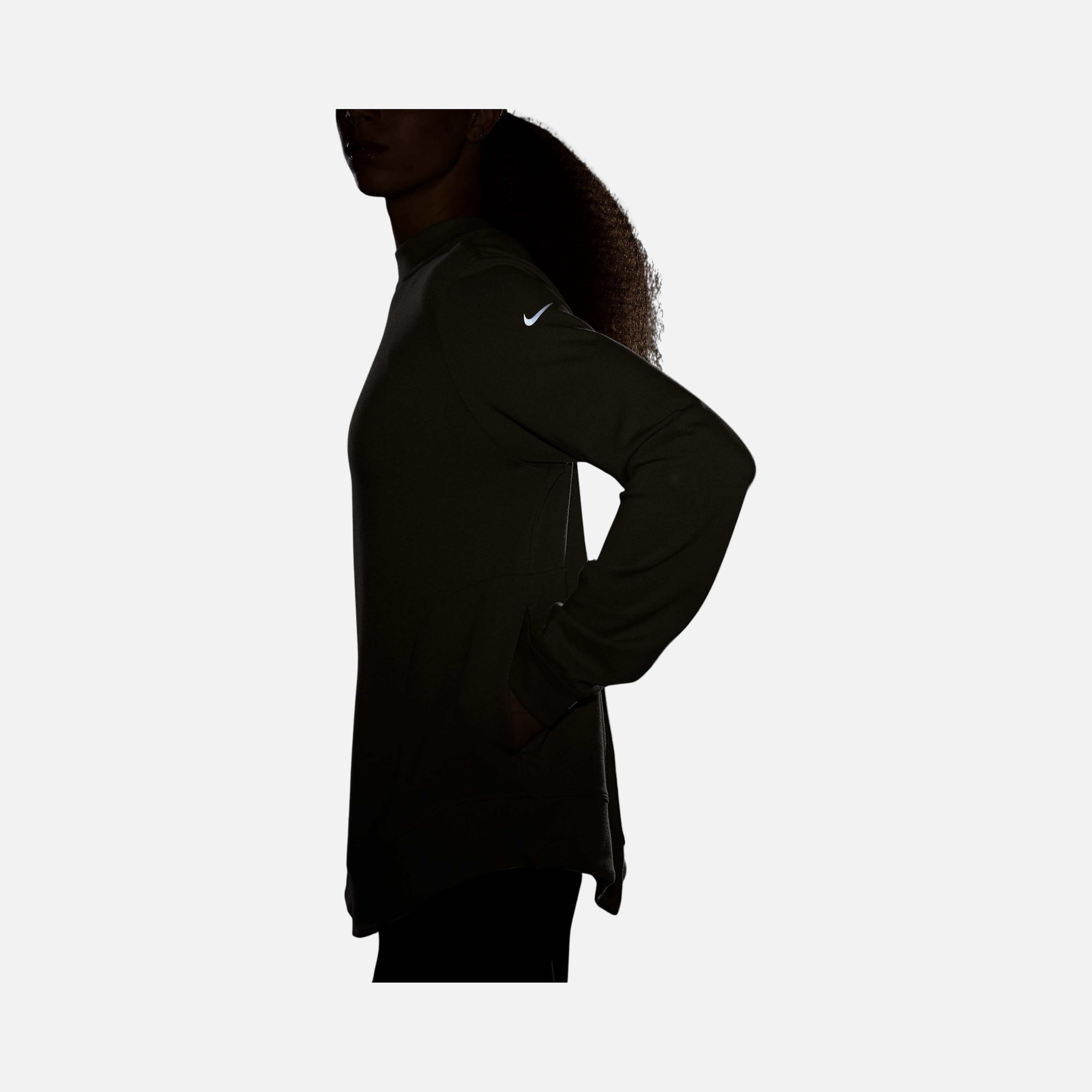 Nike One Reversible French Terry Pullover Full Length Slit Long-Sleeve Training (Maternity) Kadın Tişört