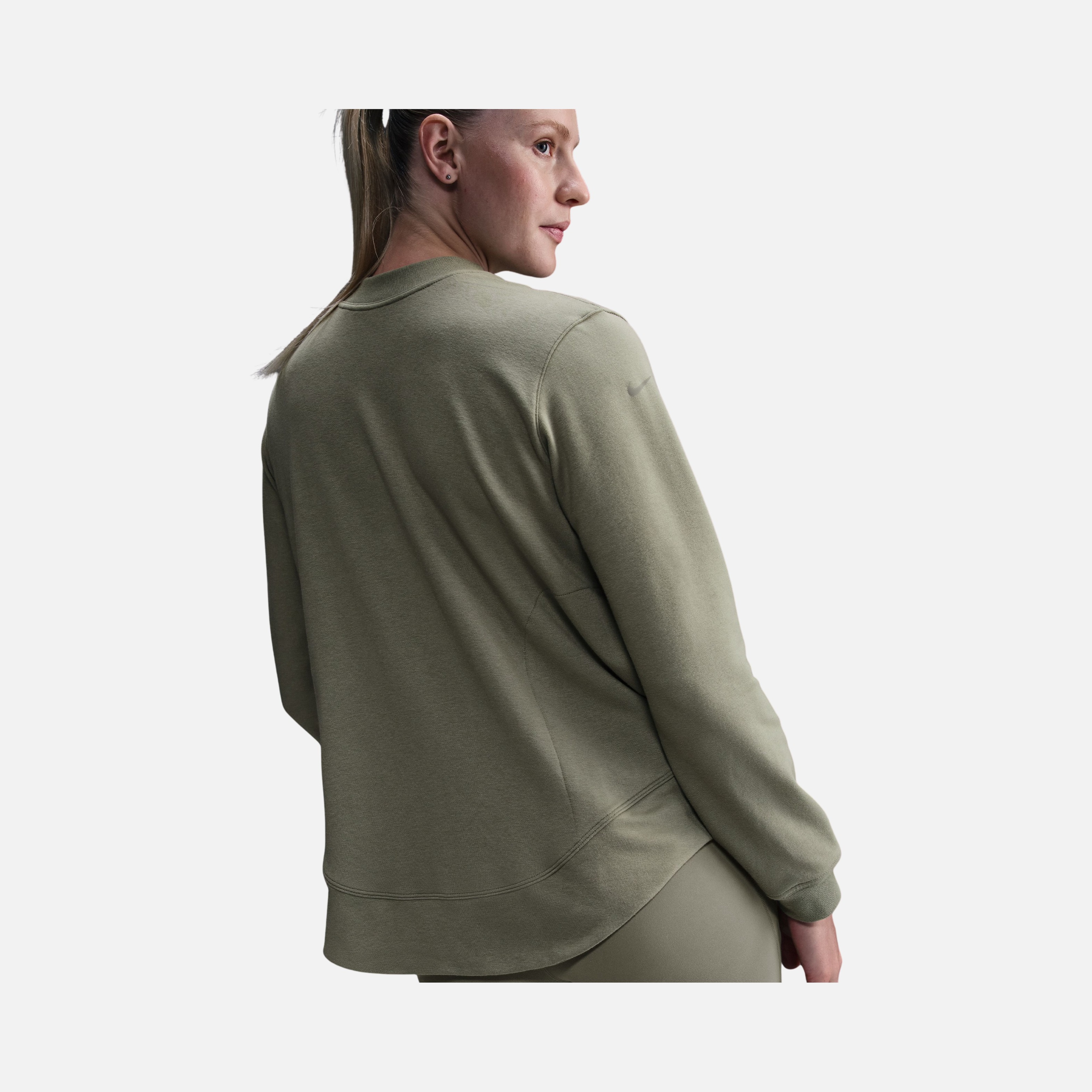 Nike One Reversible French Terry Pullover Full Length Slit Long-Sleeve Training (Maternity) Kadın Tişört