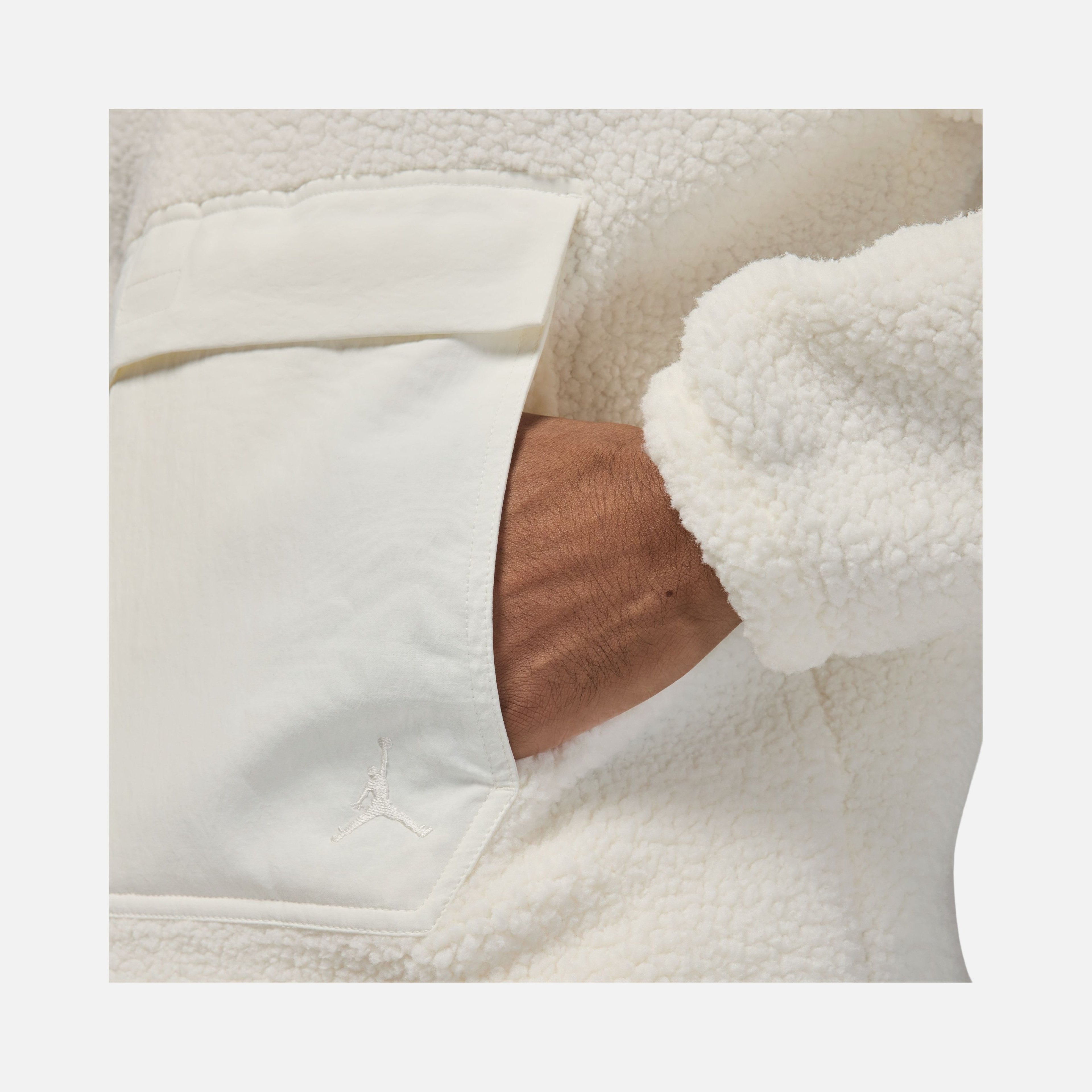 Nike Jordan Flight Sherpa Half-Zip Hoodie Erkek Sweatshirt