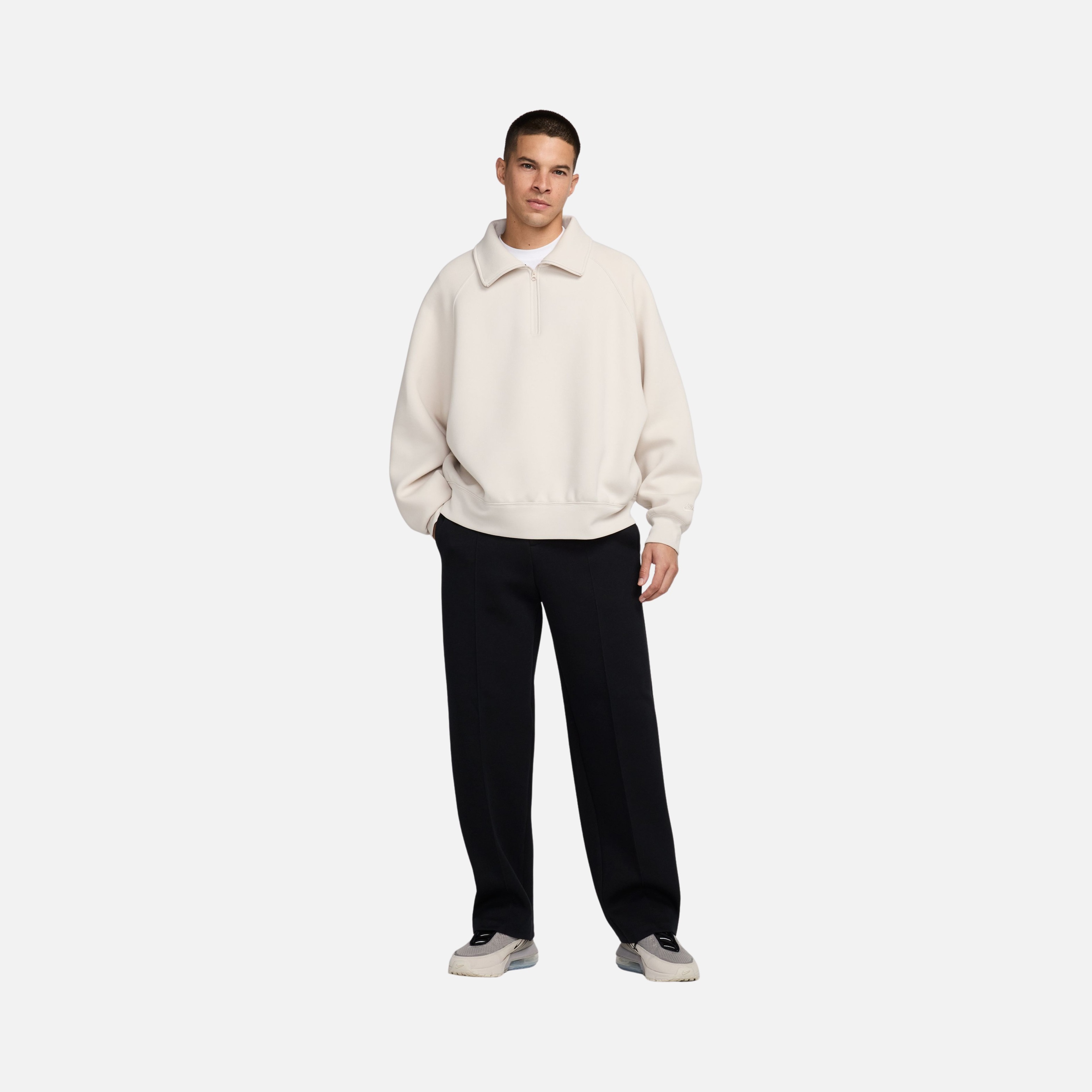 Nike Sportswear Tech Fleece Ribbed Half-Zip Erkek Sweatshirt