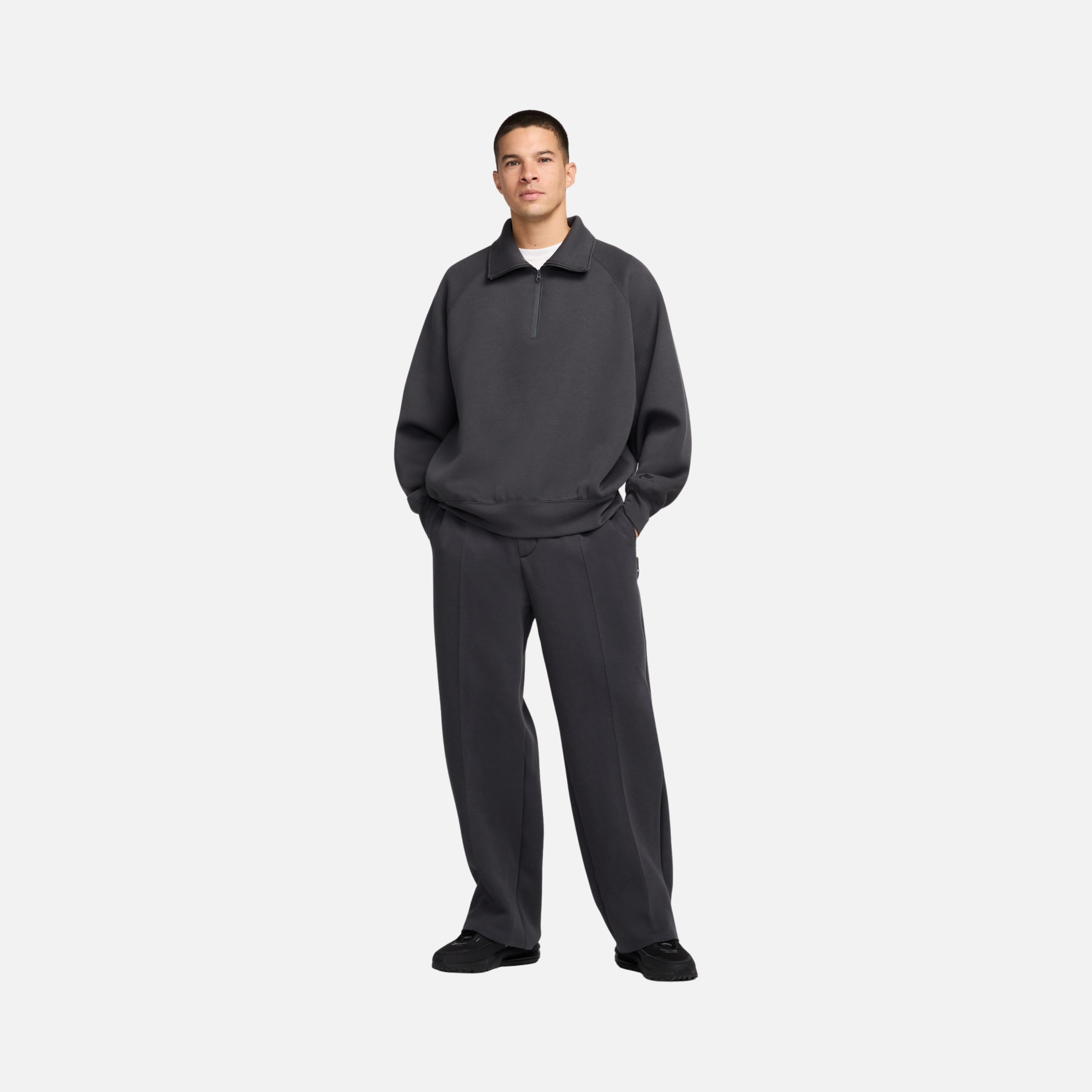 Nike Sportswear Tech Fleece Ribbed Half-Zip Erkek Sweatshirt