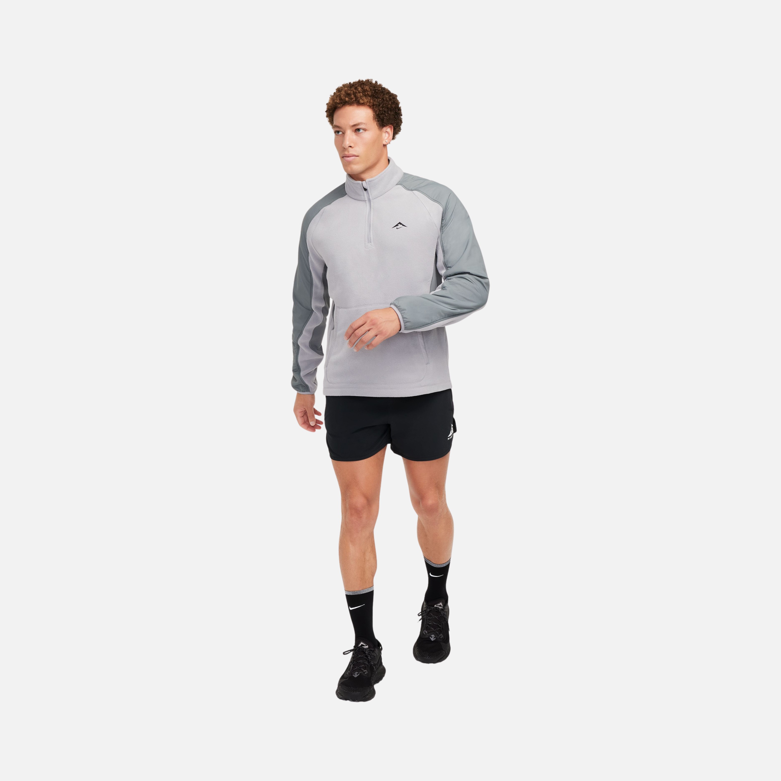 Nike TRAIL POLARTEC 1/4 ZIP FLC ランニングトップ Nike Trail Polartec® 1/4-Zip Fleece Running Long-Sleeve Erkek