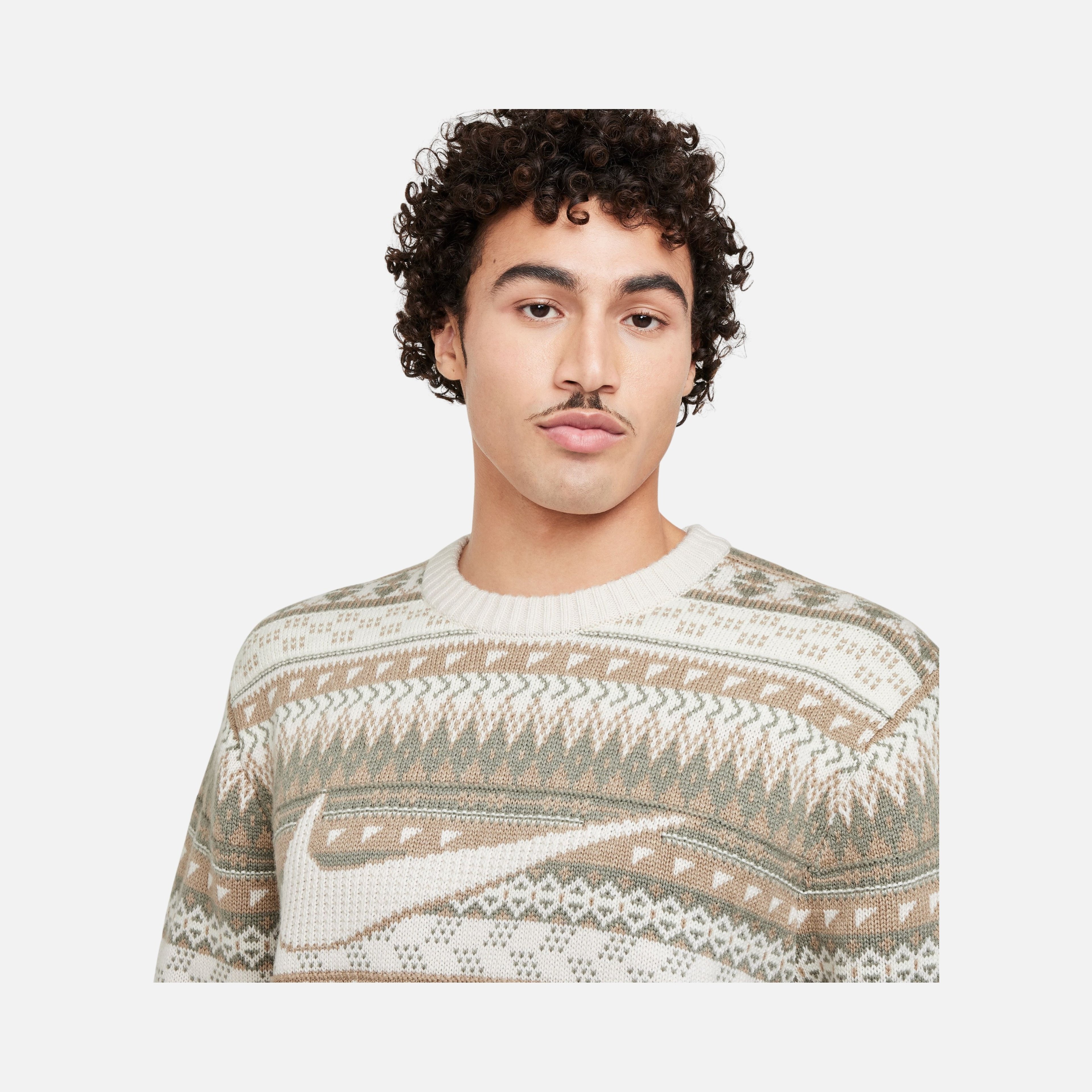 ナイキ スクワッドニット Nike Life Fair Isle Swoosh Crew ''Wool Jacquard Fabric'' Long