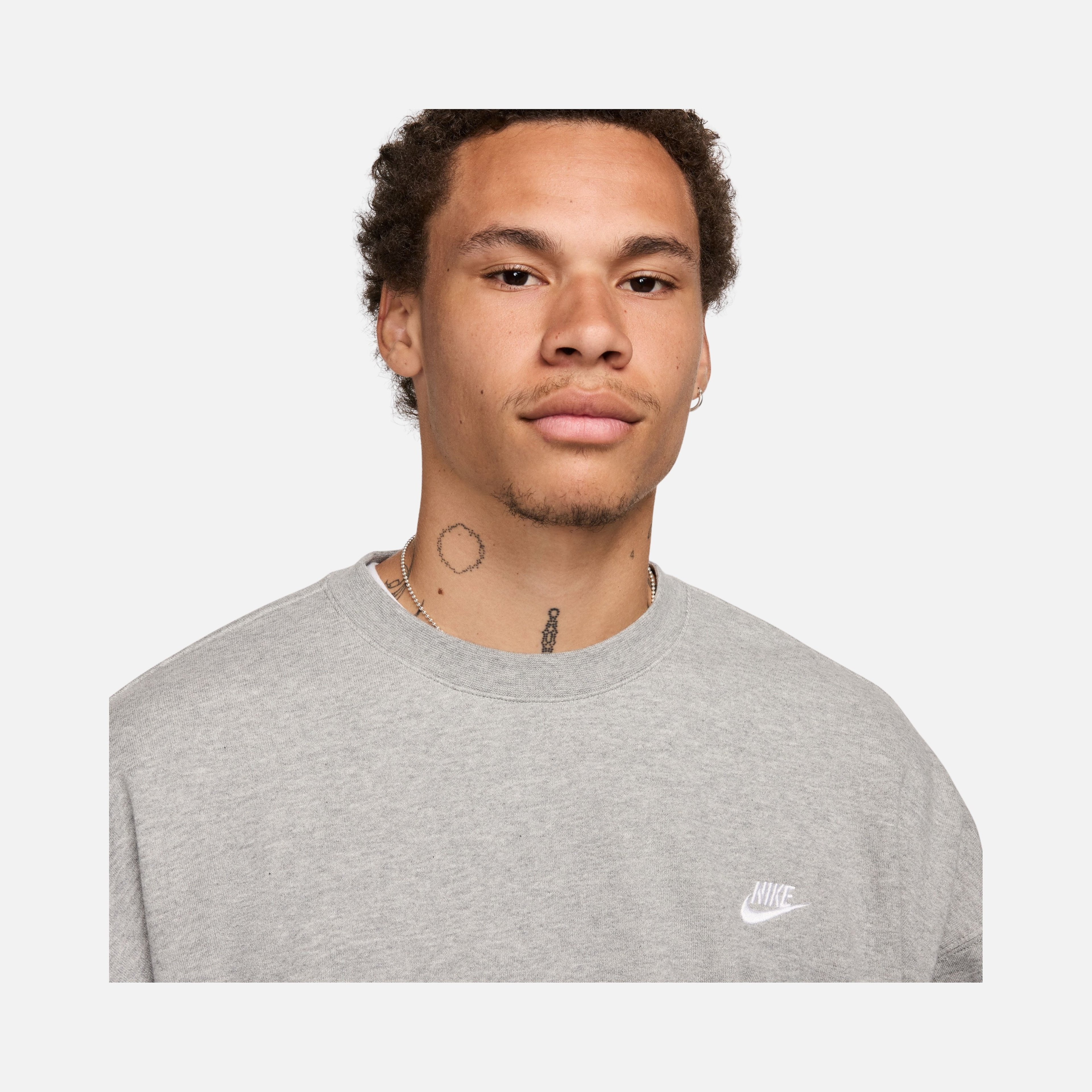 Nike Club+ Fleece Oversized French Terry Crew Erkek Sweatshirt