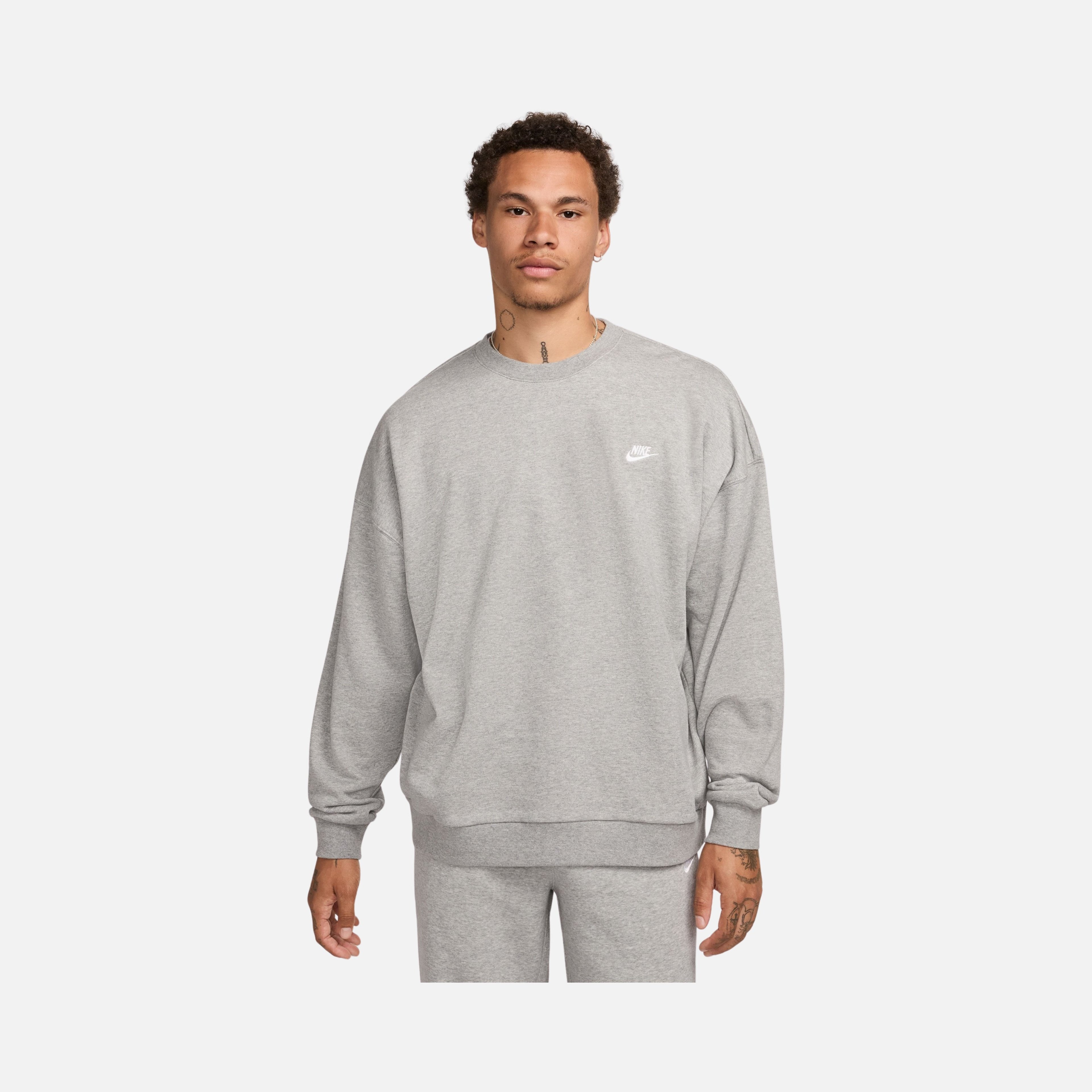 Nike Club+ Fleece Oversized French Terry Crew Erkek Sweatshirt