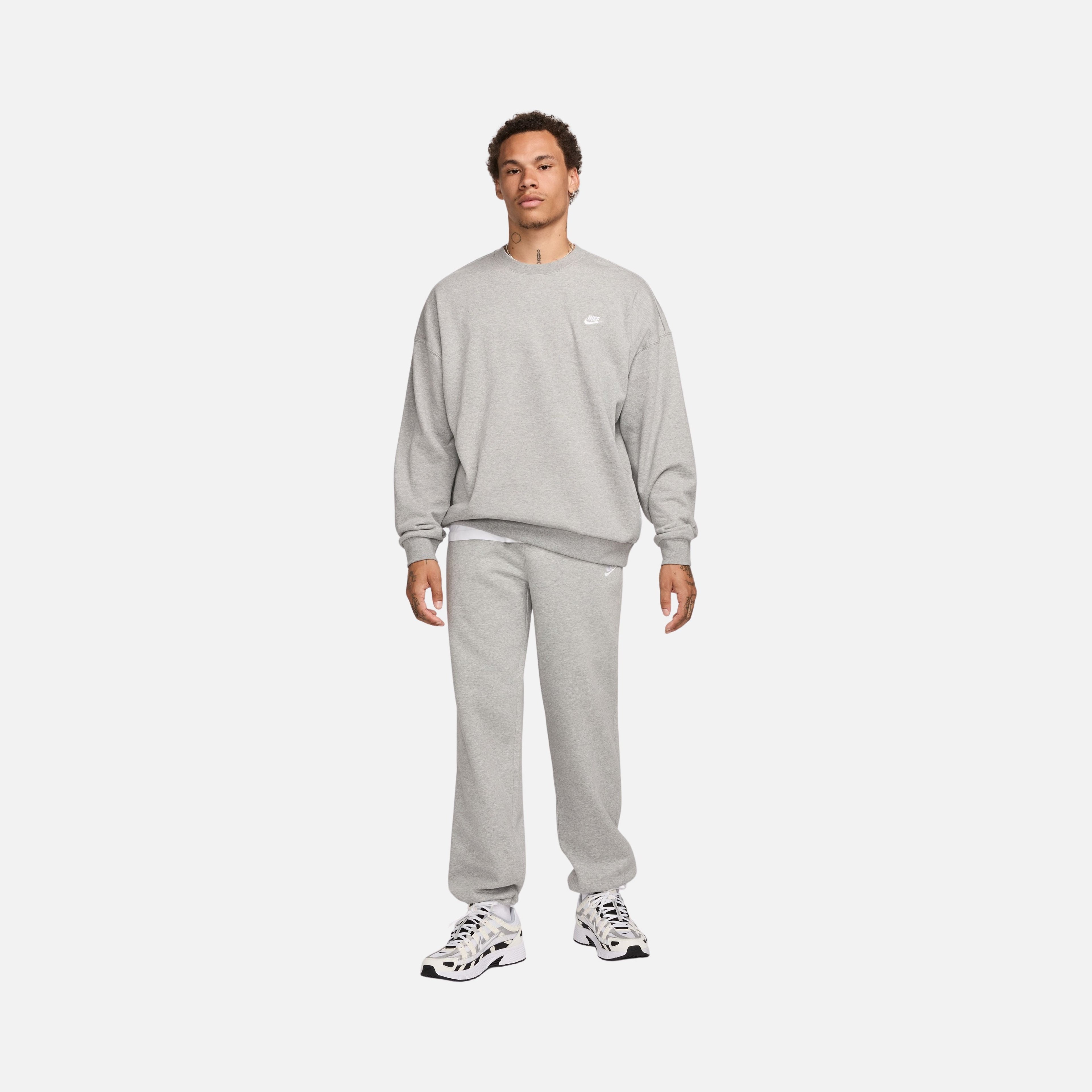Nike Club+ Fleece Oversized French Terry Crew Erkek Sweatshirt