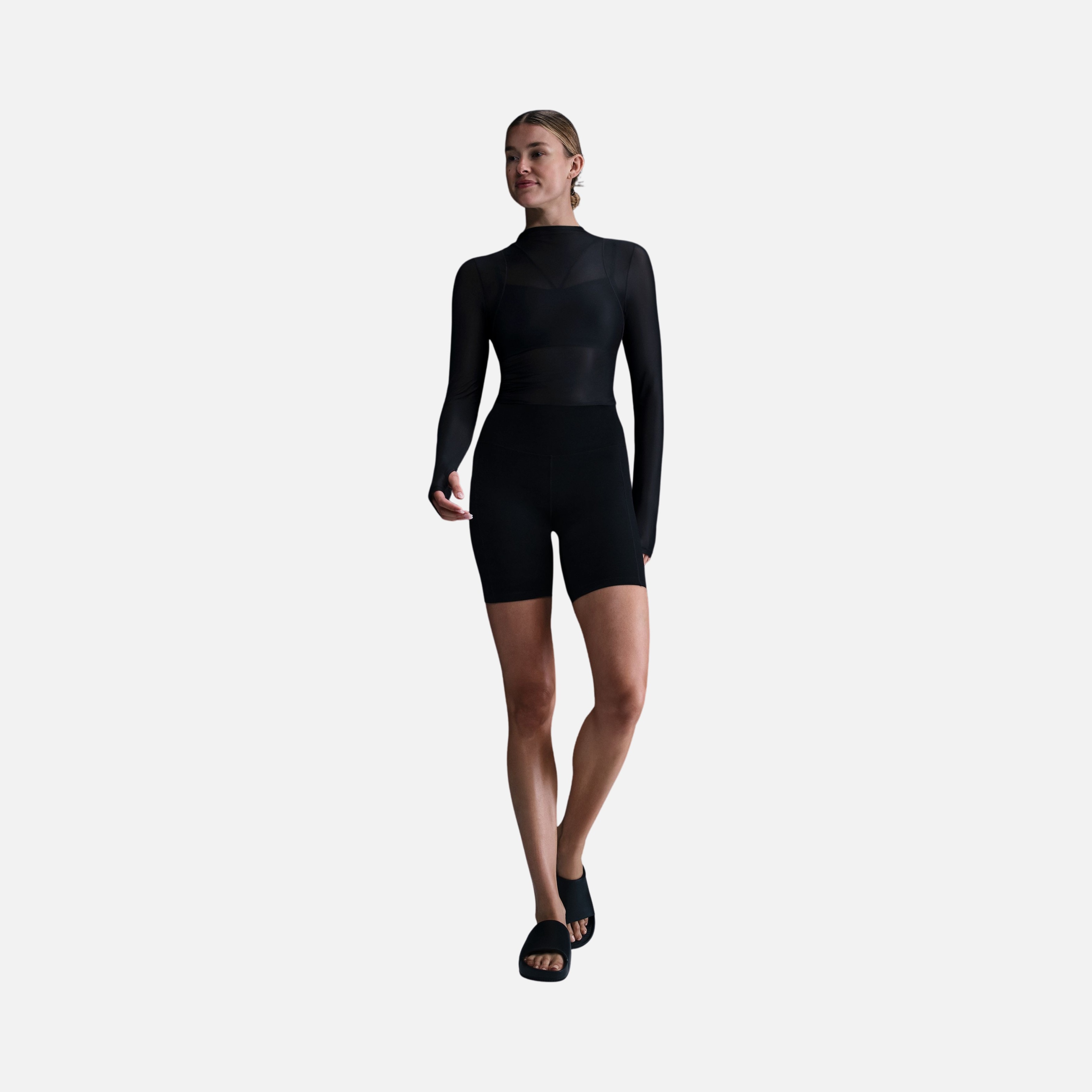 Nike Zenvy InfinaSoft Dri-Fit Sheer Training Long-Sleeve Kadın Tişört