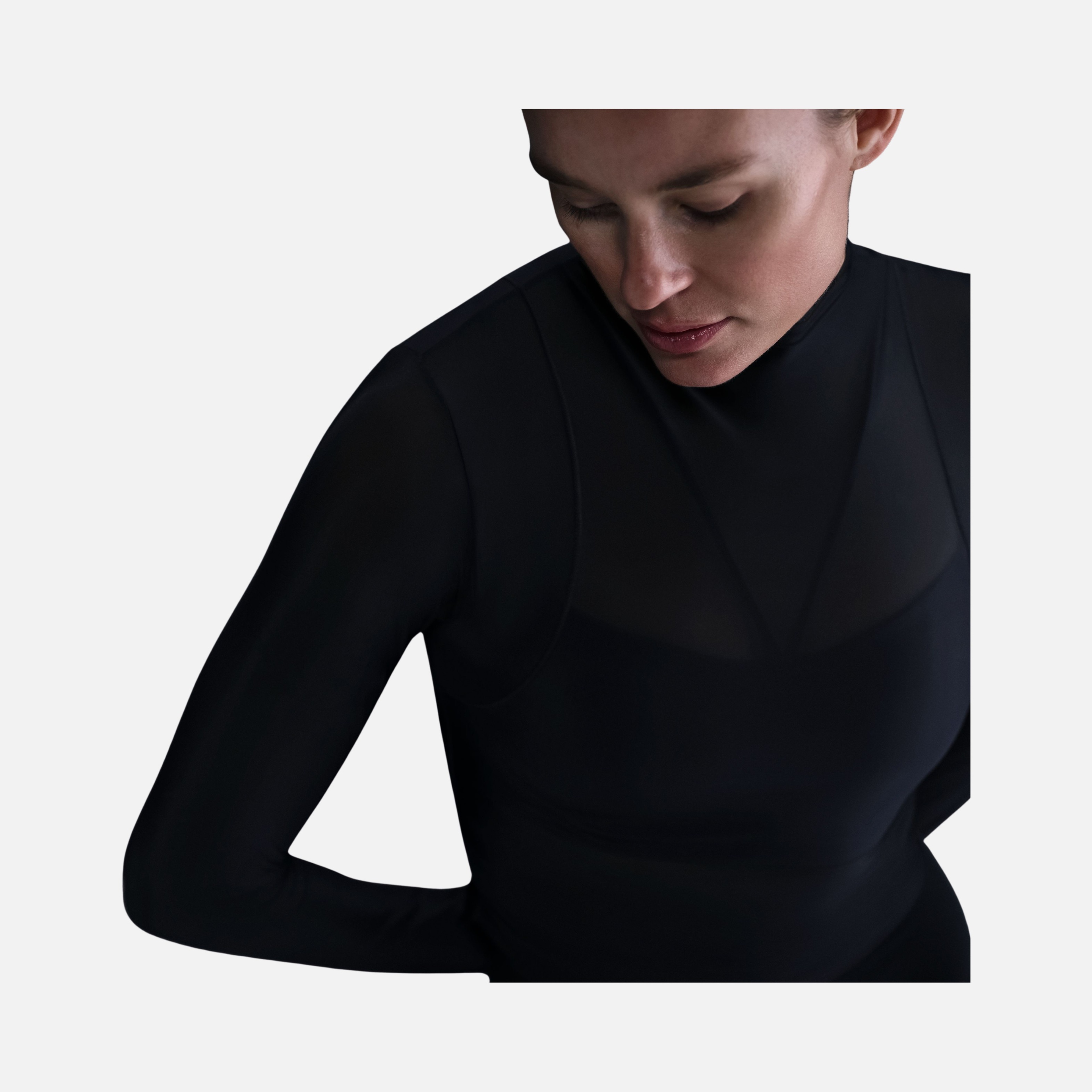 Nike Zenvy InfinaSoft Dri-Fit Sheer Training Long-Sleeve Kadın Tişört