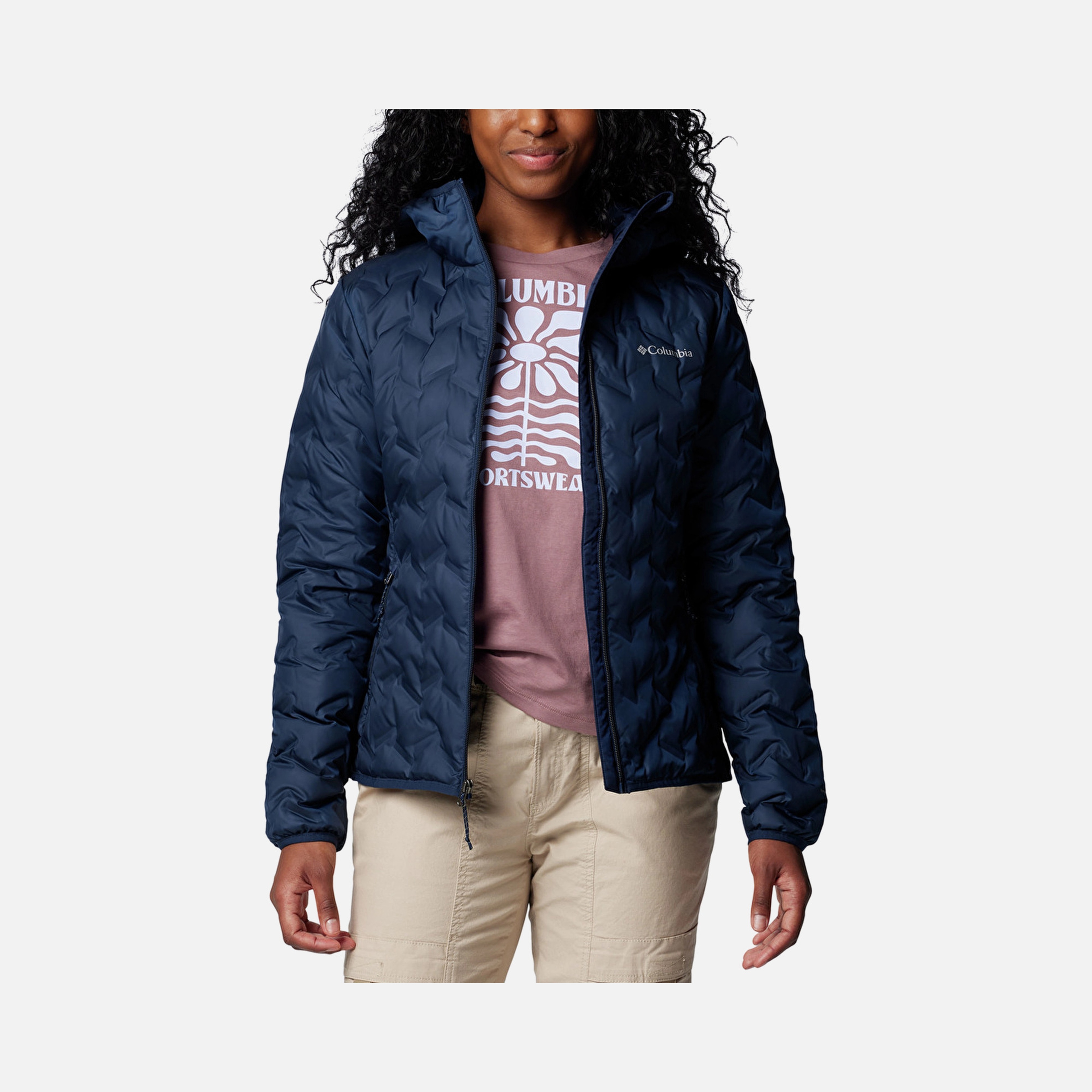 Columbia Delta Ridge II 650 Filled Down Full-Zip Hoodie Kadın Mont