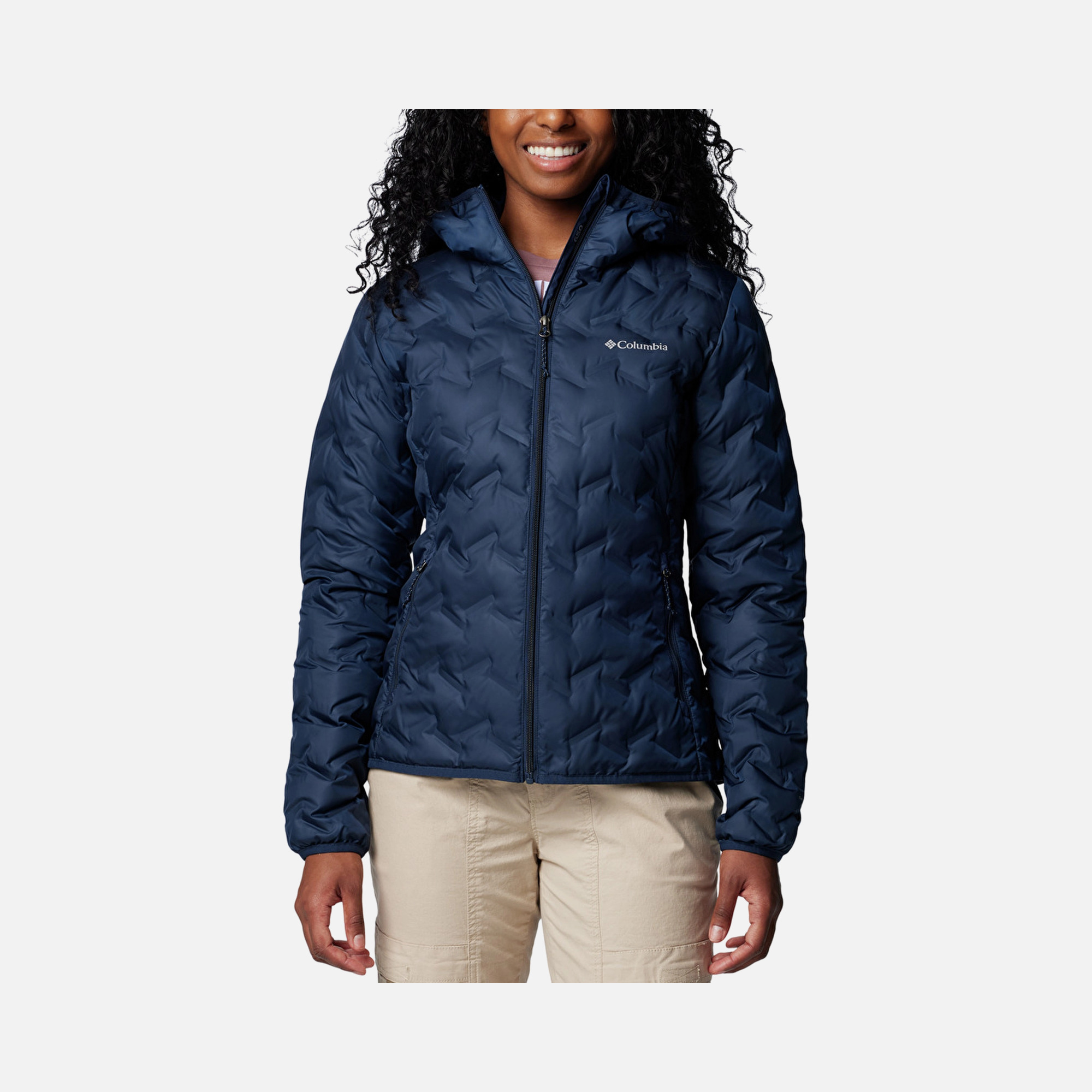 ジャケット・アウター columbia down parka black dark blue tech Columbia Delta Ridge II 650 Filled Down Full-Zip Hoodie Kadın Mont