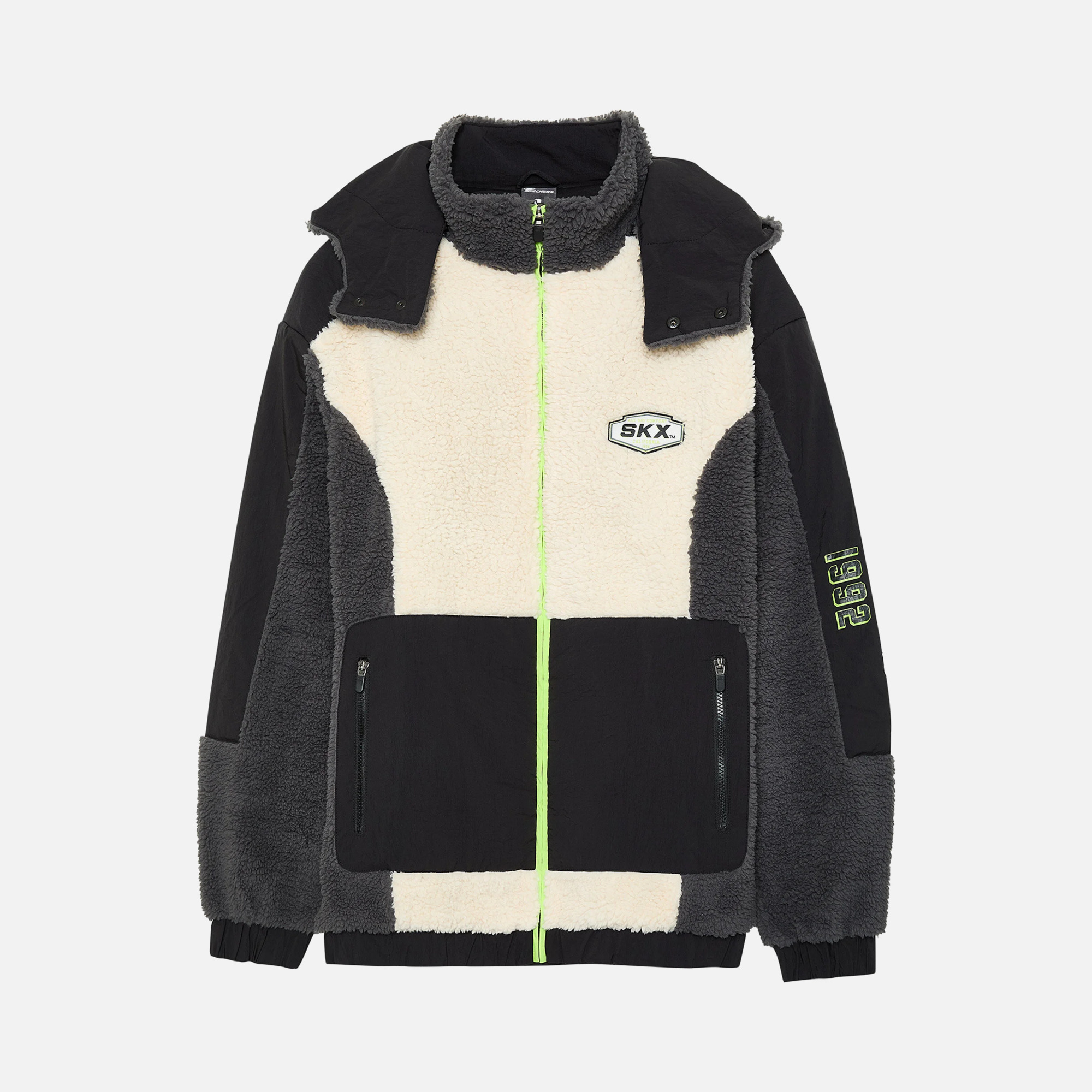 Skechers Outdoor Fleece Sherpa Full-Zip Hoodie Erkek Ceket | Barçın