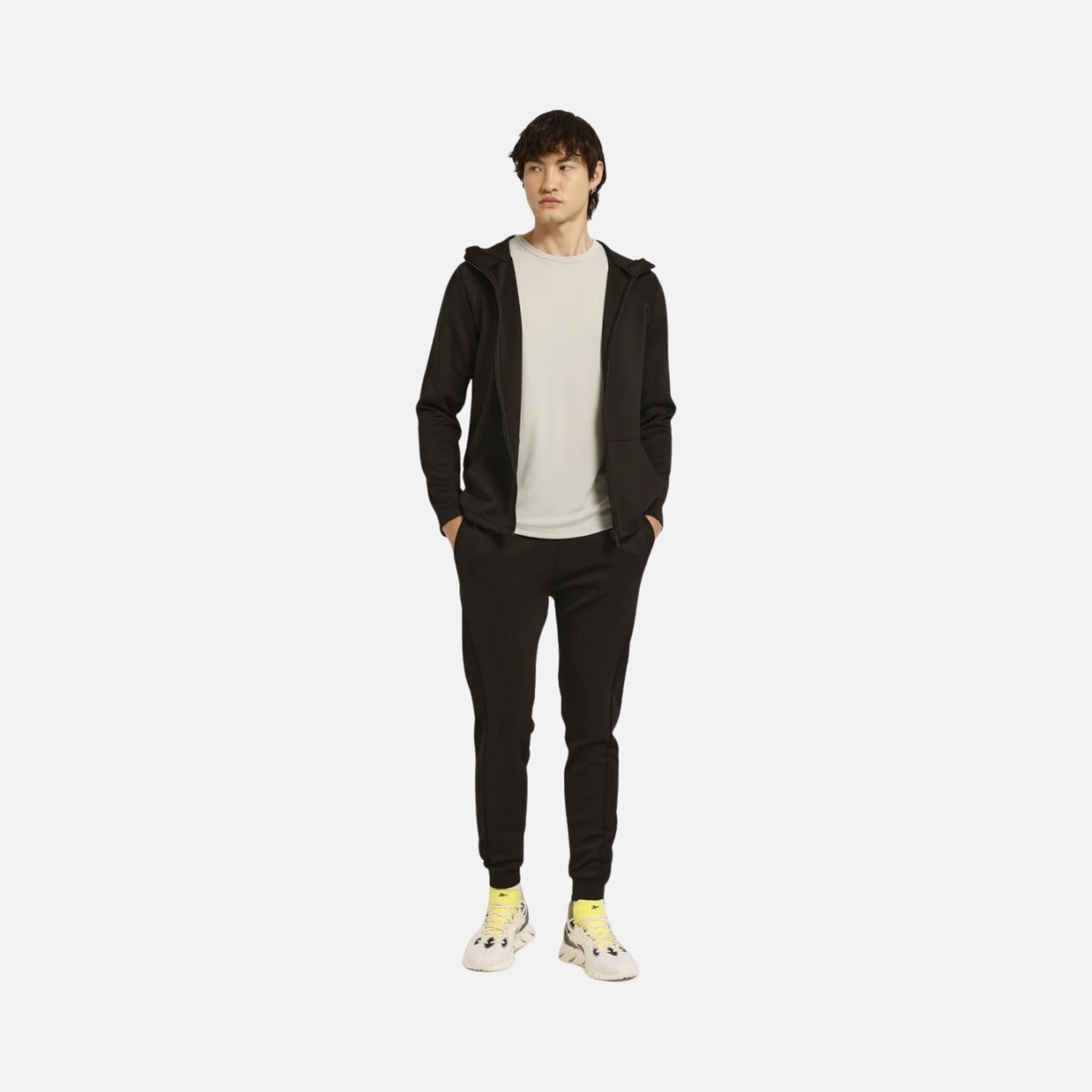 Reebok Sportswear Pero Knitted Fabric Full-Zip Hooded Erkek Sweatshirt