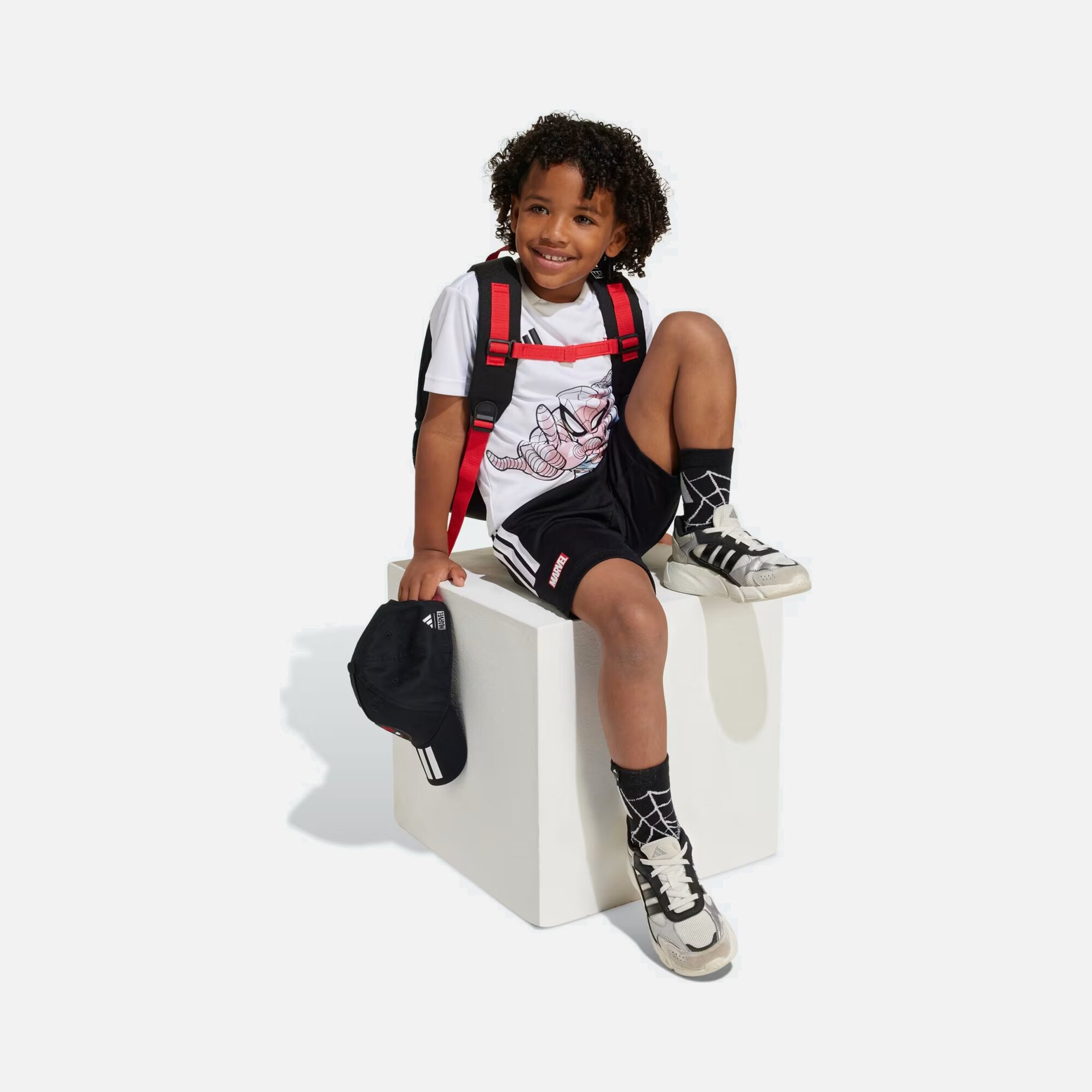 adidas Sportswear x Marvel Spider-Man Graphics Climacool Short-Sleeve Tişört&Şort Çocuk Takım