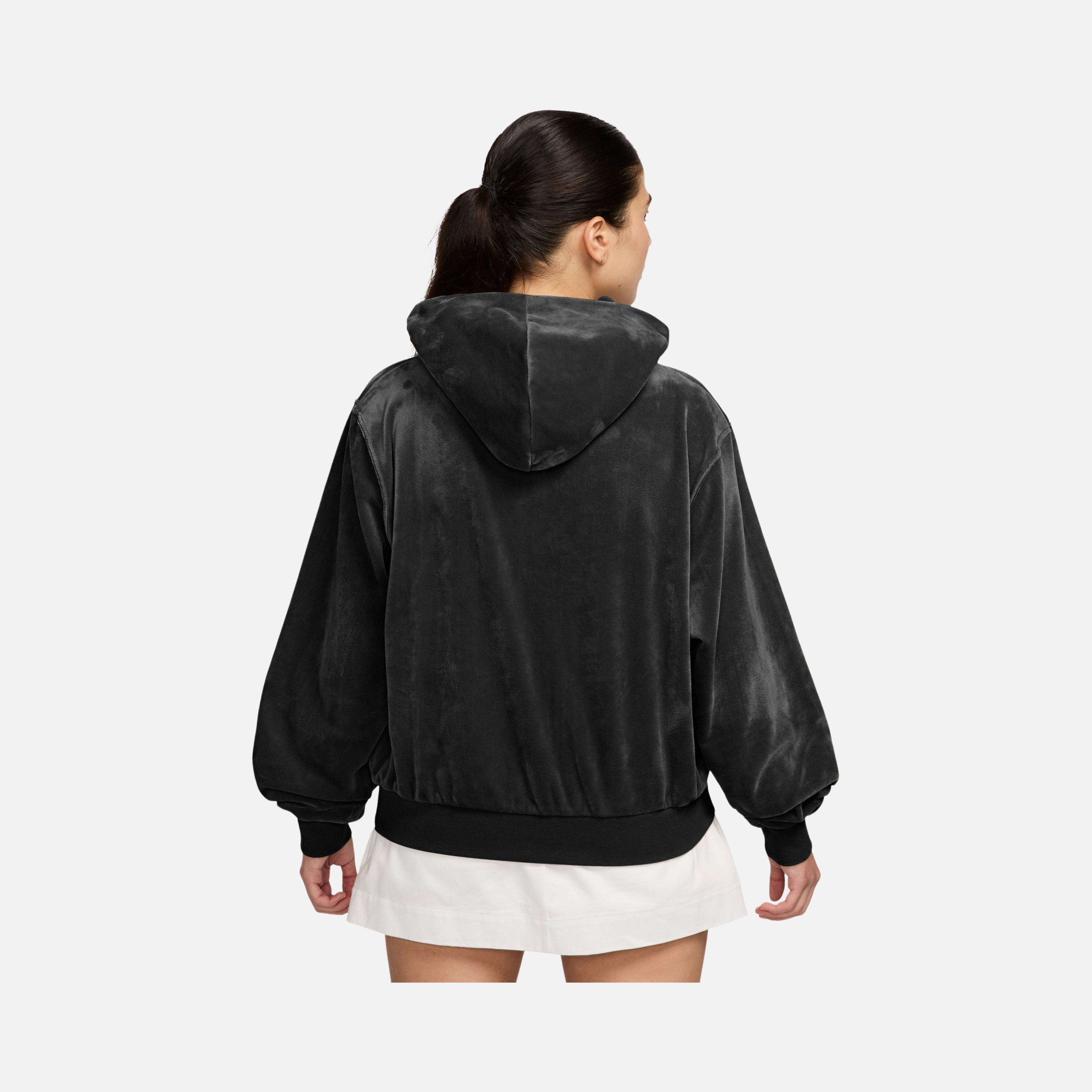 Nike Sportswear Phoenix Fleece Chill Knit Velvet Fabric Full-Zip Hooded Kadın Sweatshirt