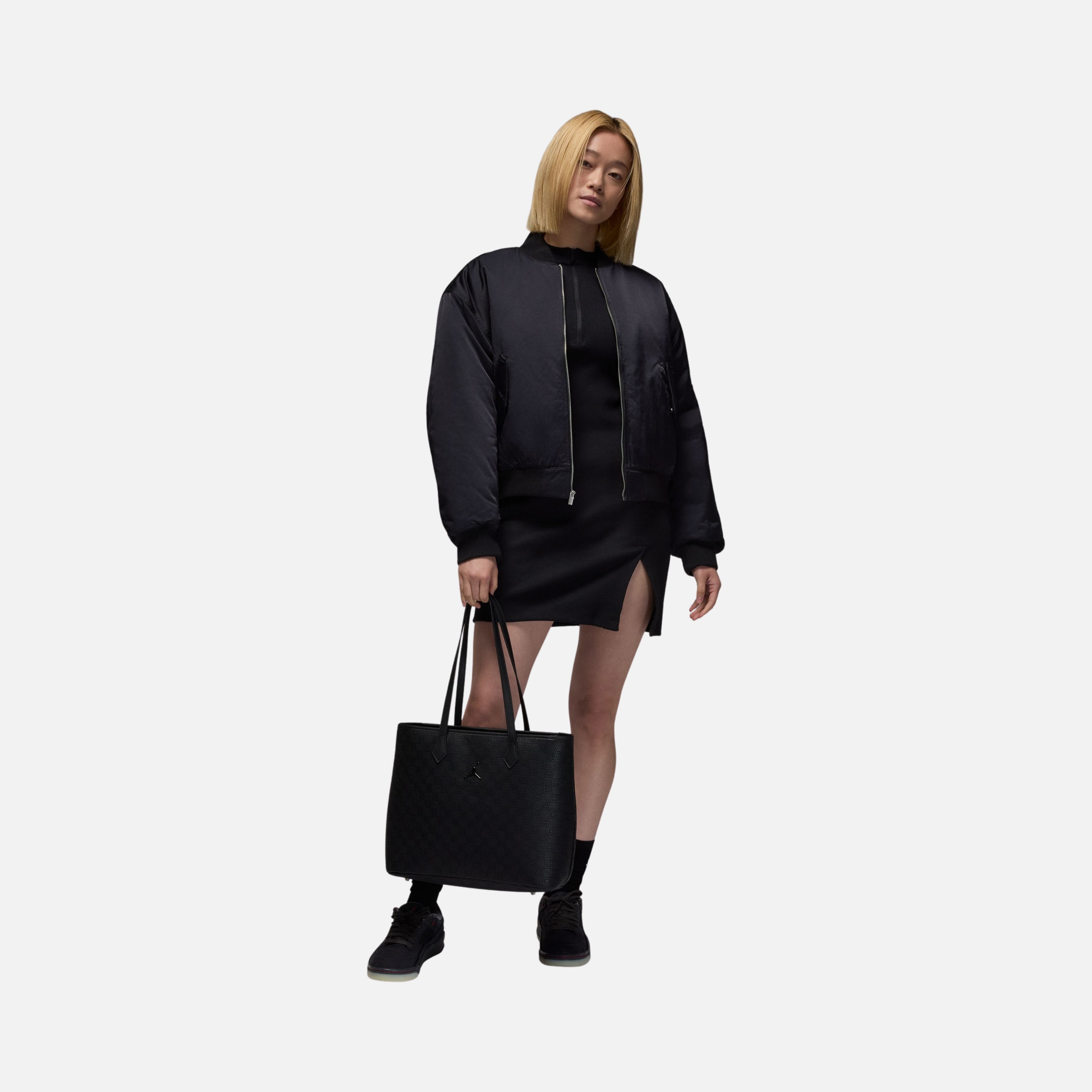 Nike Jordan Twill Knit Fabric 1/2-Zip Long-Sleeve Kadın Elbise