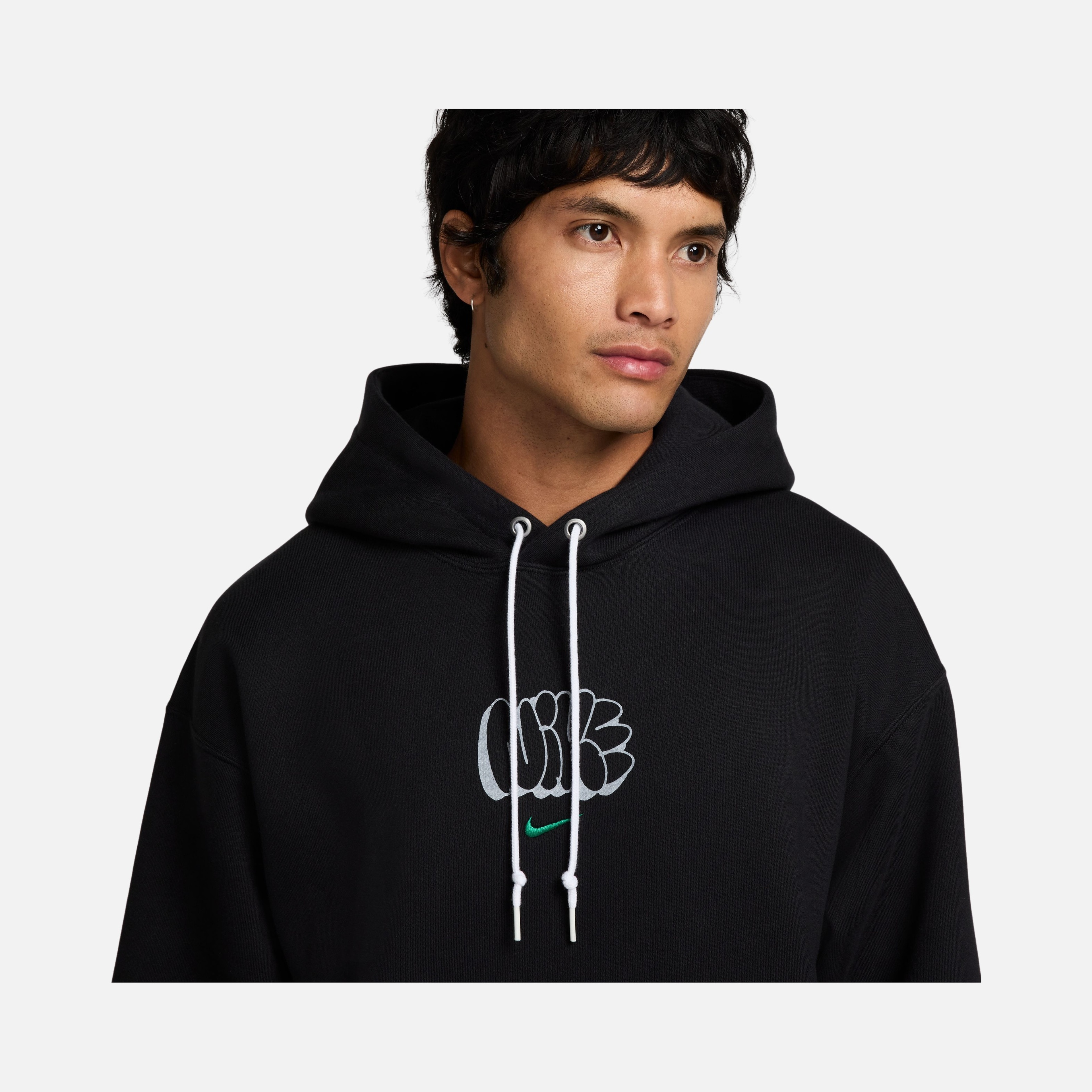 Nike Sportswear Solo Swoosh Graphics Fleece Hooded Erkek Sweatshirt