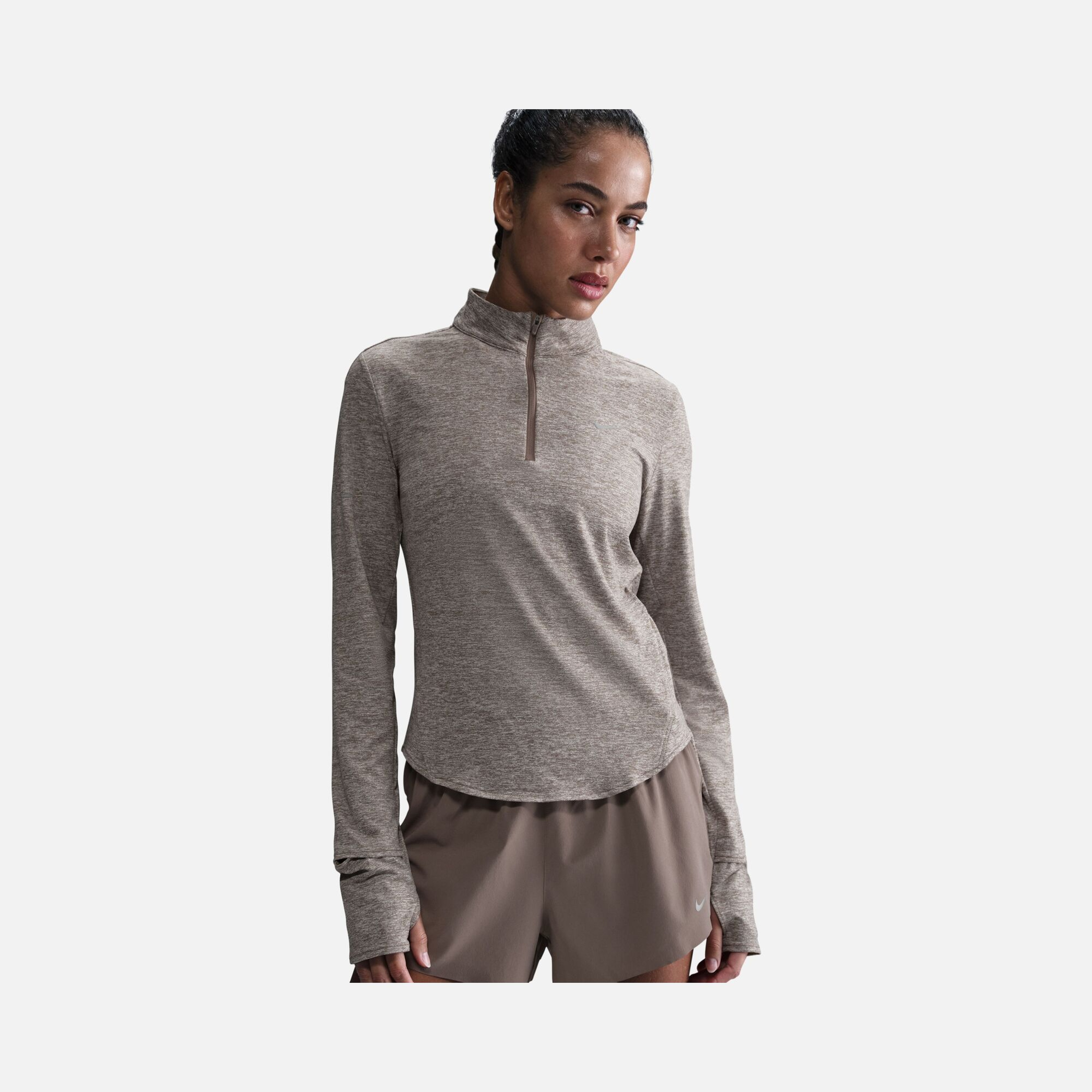 Nike Swift Dri-Fit UV 1/4-Zip Running Long-Sleeve Kadın Tişört