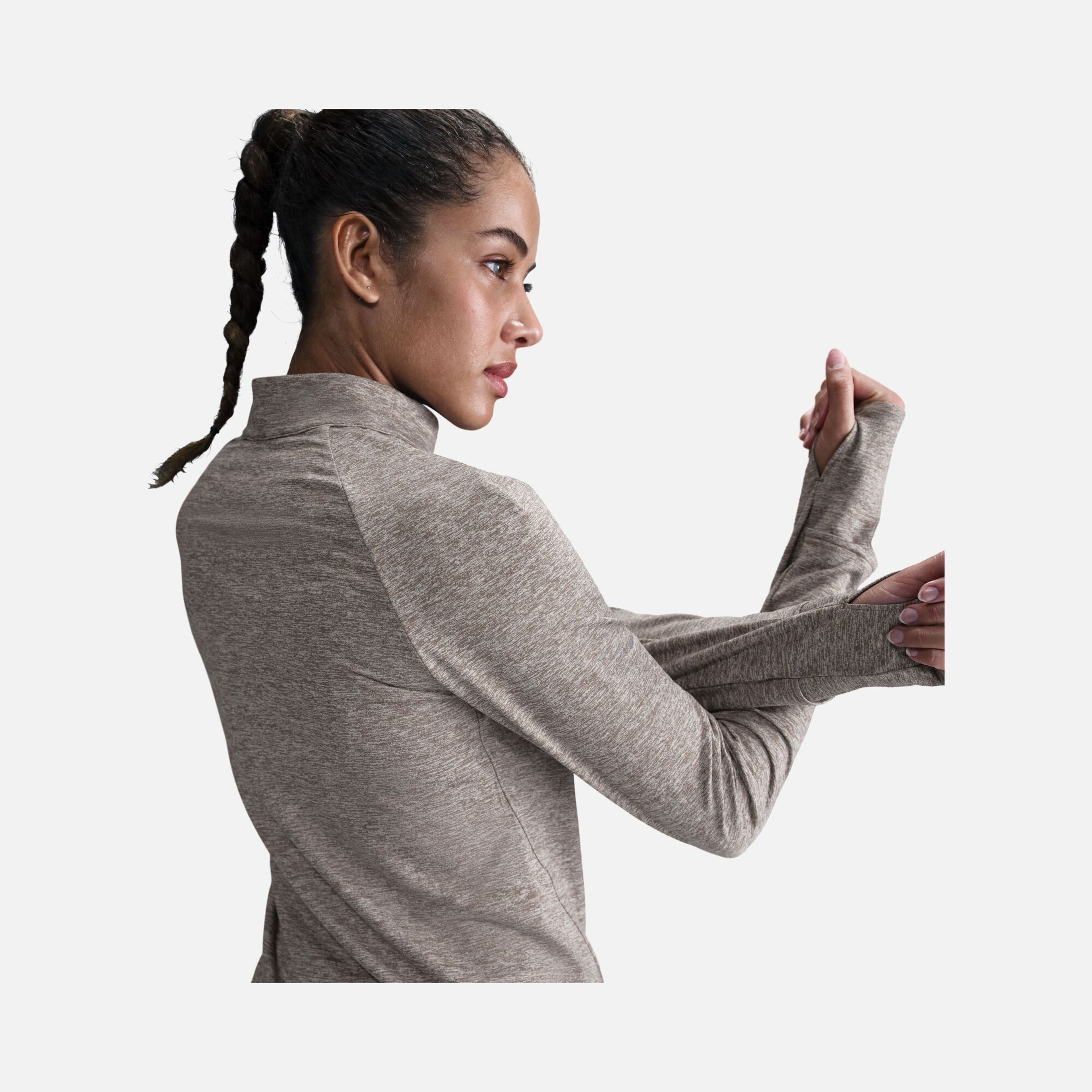 Nike Swift Dri-Fit UV 1/4-Zip Running Long-Sleeve Kadın Tişört