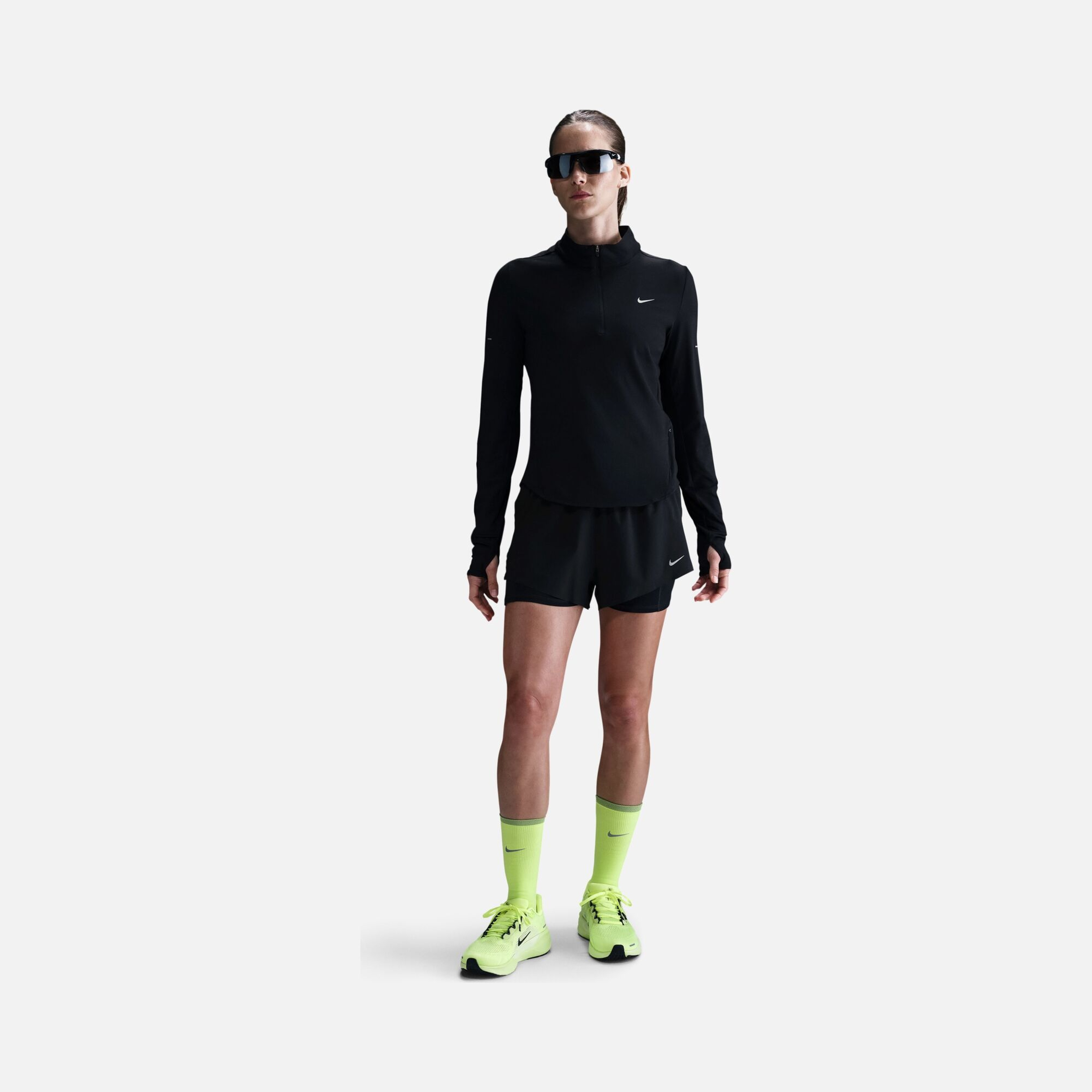 Nike Swift Dri-Fit UV 1/4-Zip Running Long-Sleeve Kadın Tişört