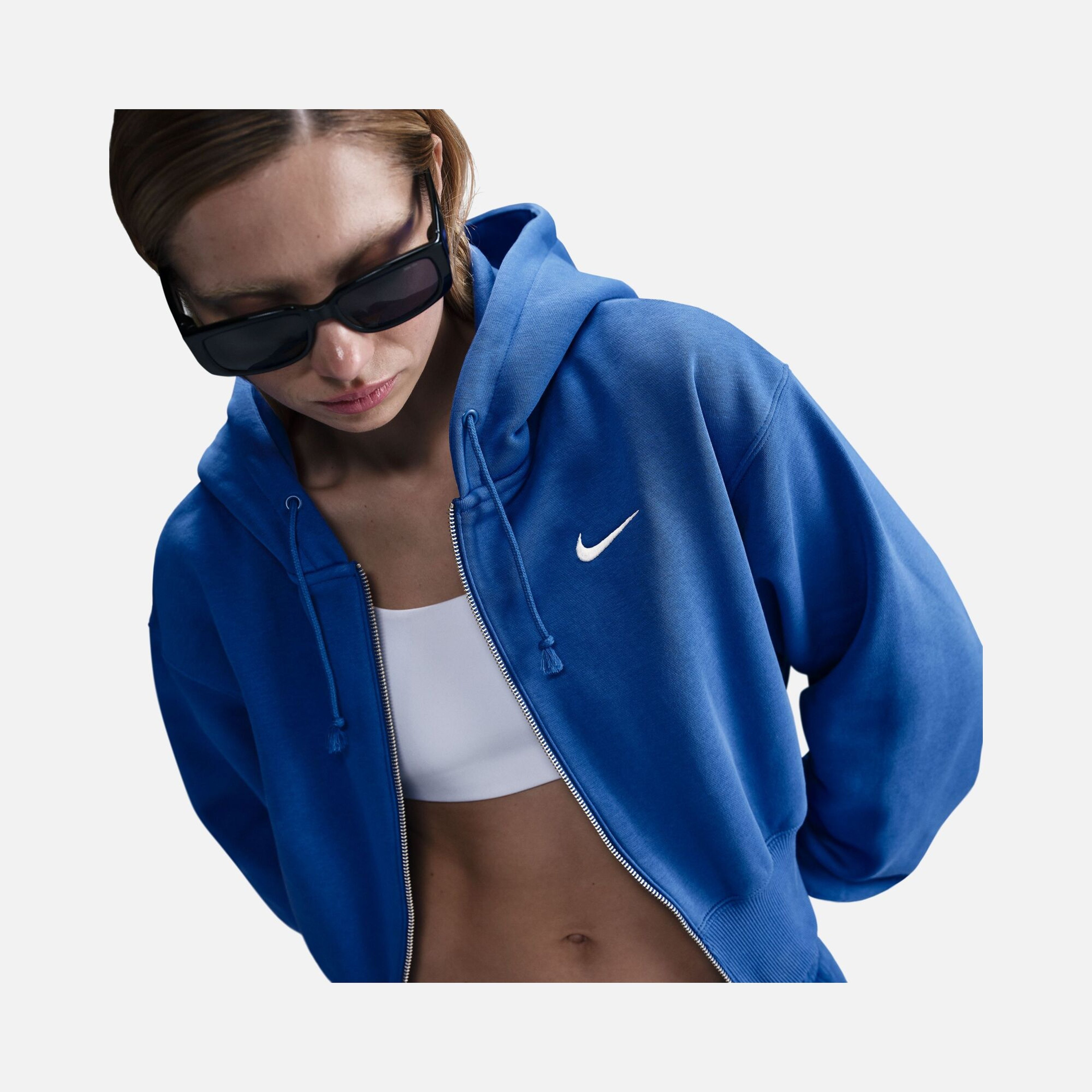Nike Sportswear Phoenix Fleece Loose Crop Full-Zip Hooded Kadın Sweatshirt