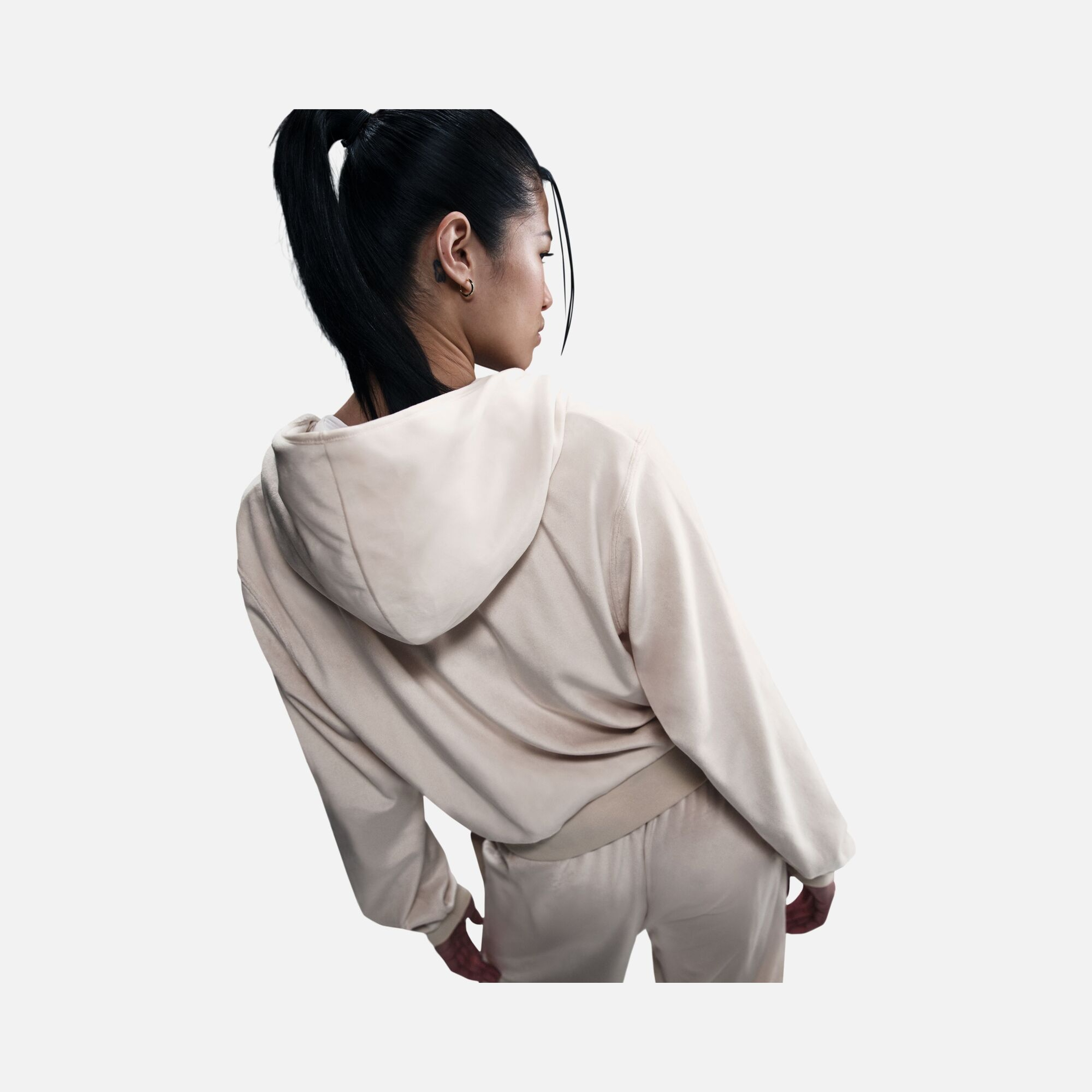 Nike Sportswear Phoenix Fleece Chill Knit Velvet Fabric Full-Zip Hooded Kadın Sweatshirt