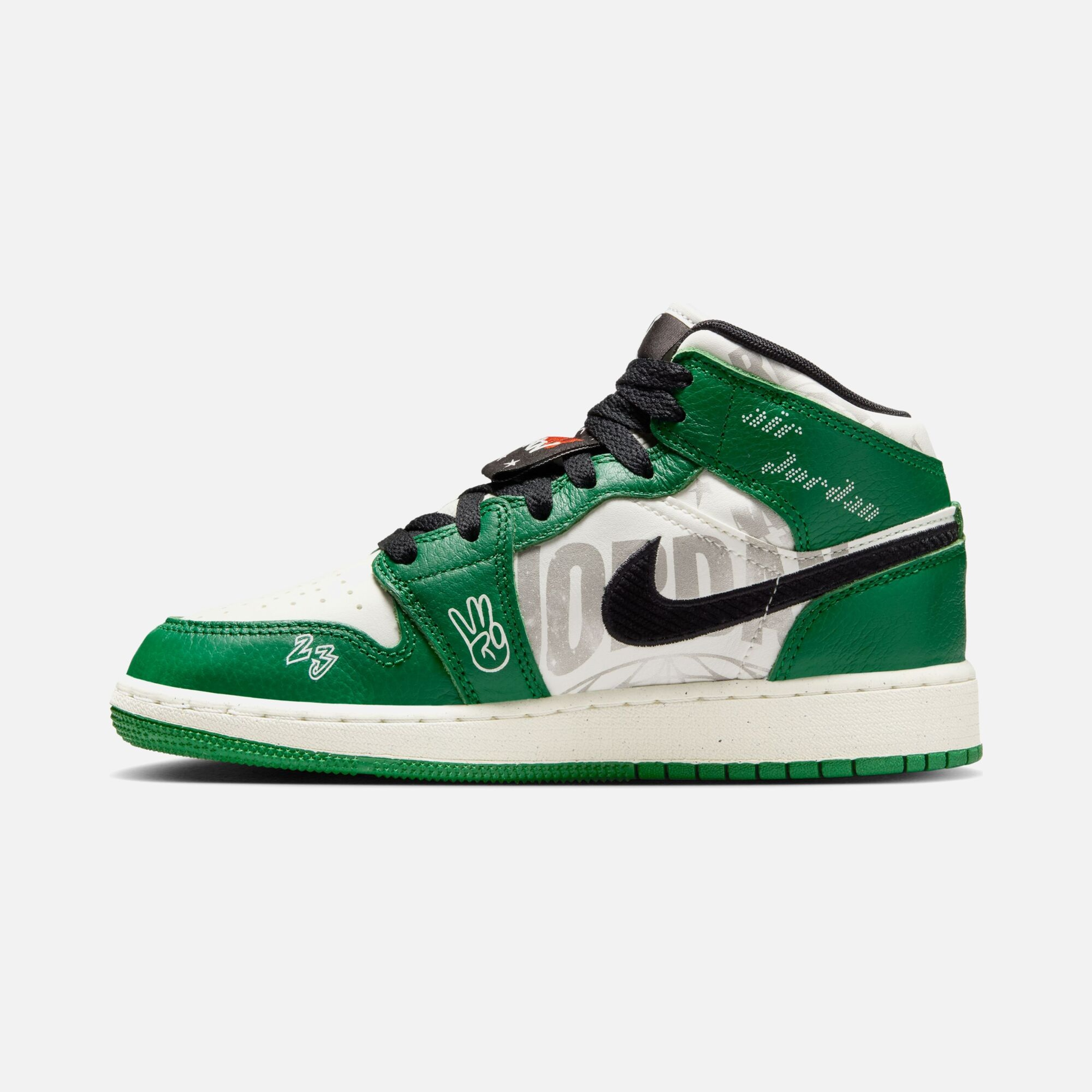 Nike Air Jordan 1 Mid SE "Overbranded" (GS) Spor Ayakkabı