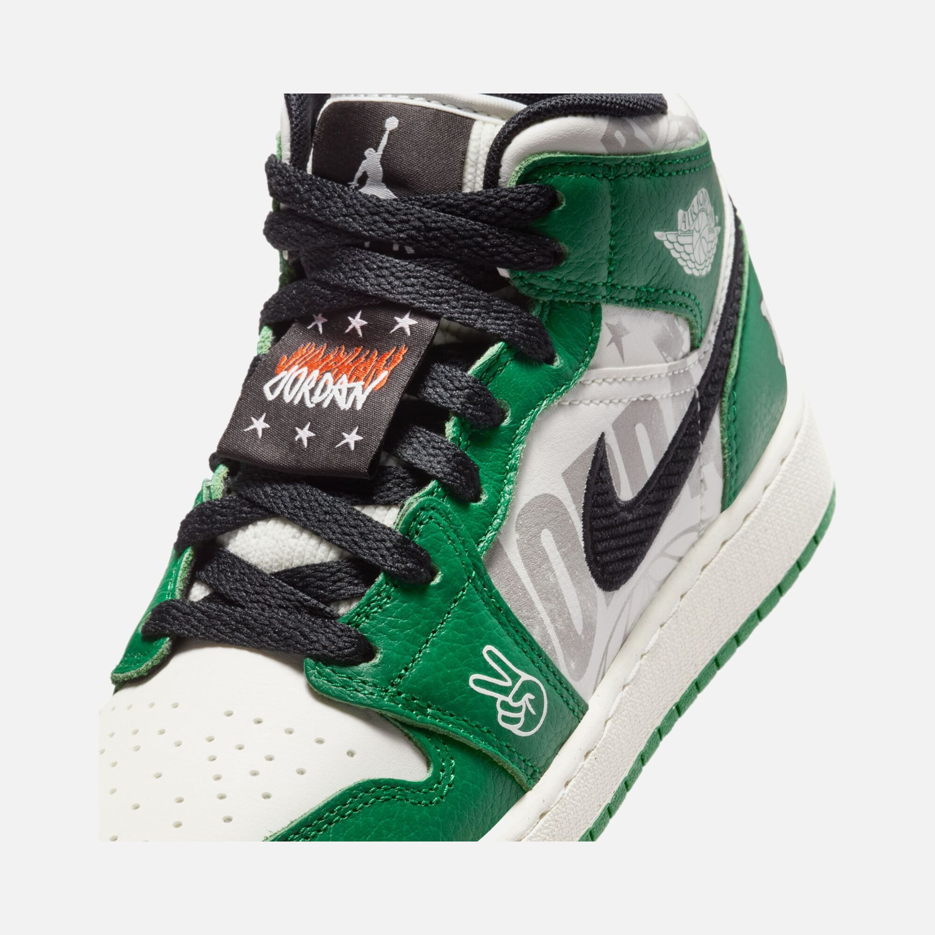 Nike Air Jordan 1 Mid SE "Overbranded" (GS) Spor Ayakkabı