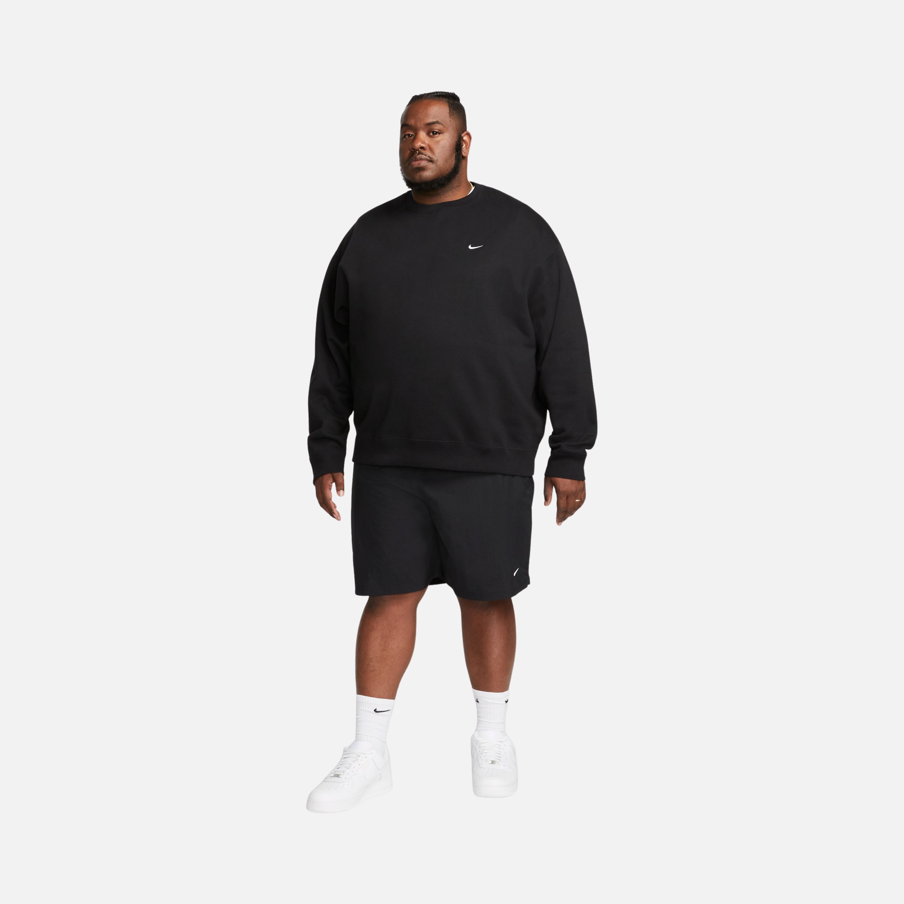 Nike Sportswear Solo Swoosh Fleece Crew Loose Cut Erkek Sweatshirt