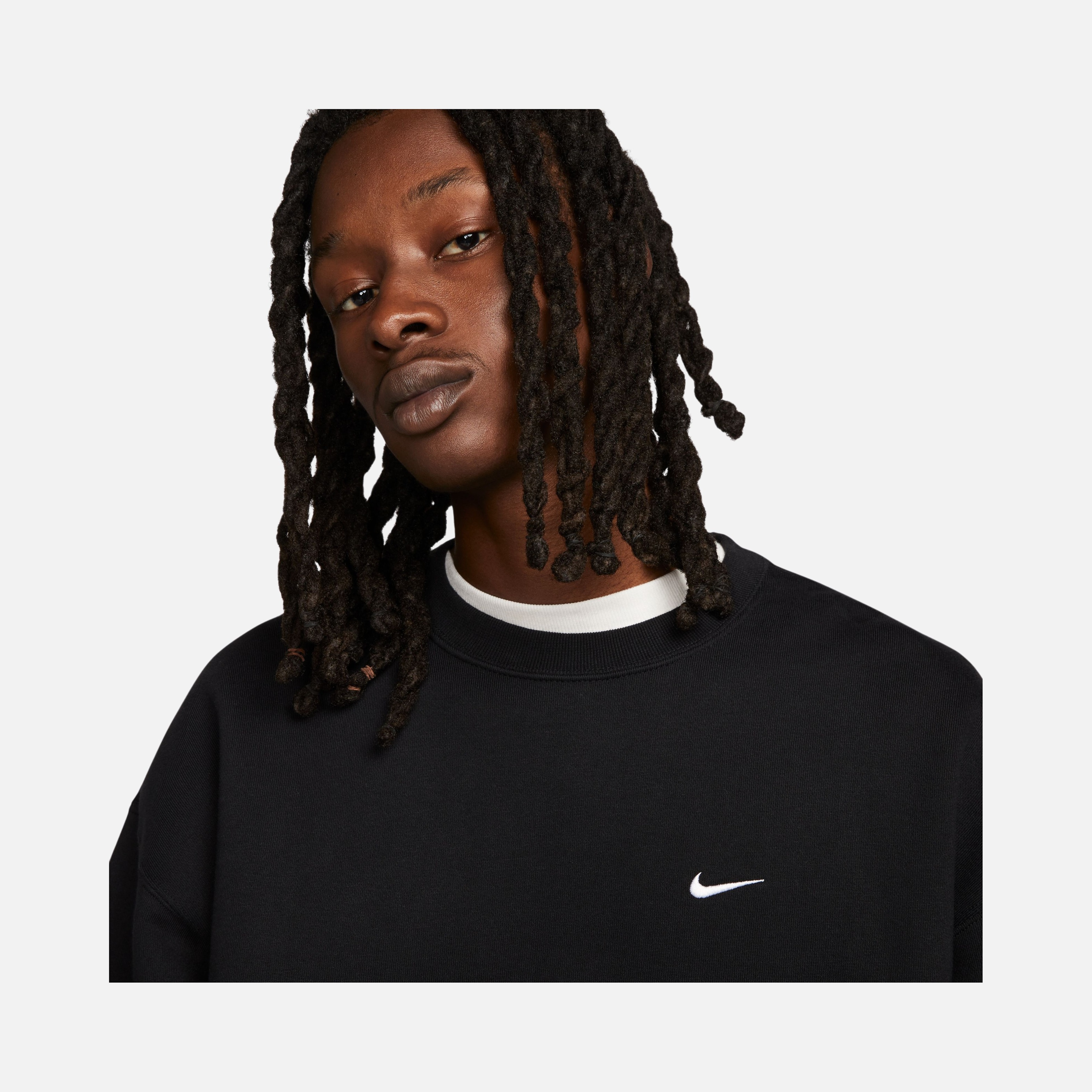 Nike Sportswear Solo Swoosh Fleece Crew Loose Cut Erkek Sweatshirt