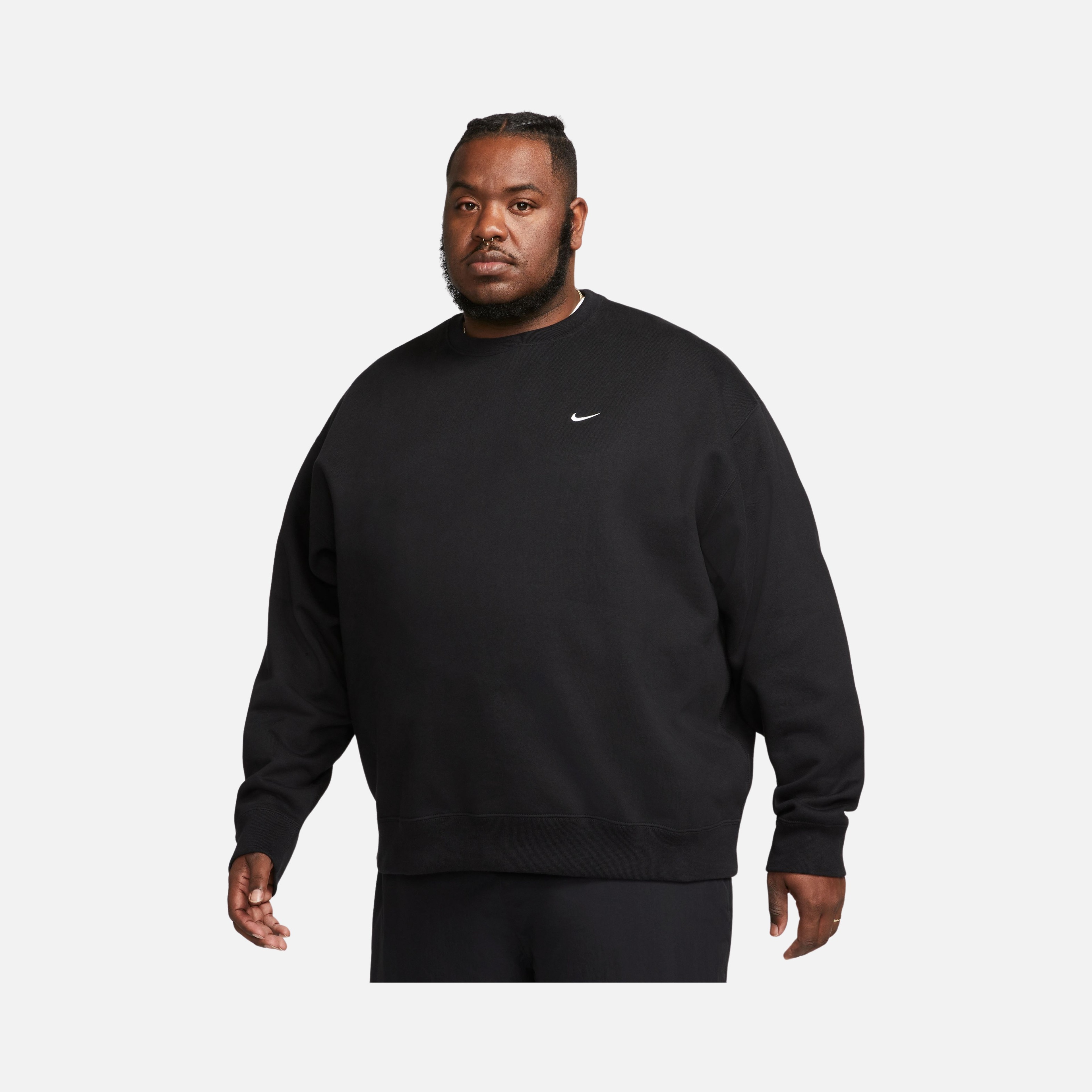 Nike Sportswear Solo Swoosh Fleece Crew Loose Cut Erkek Sweatshirt