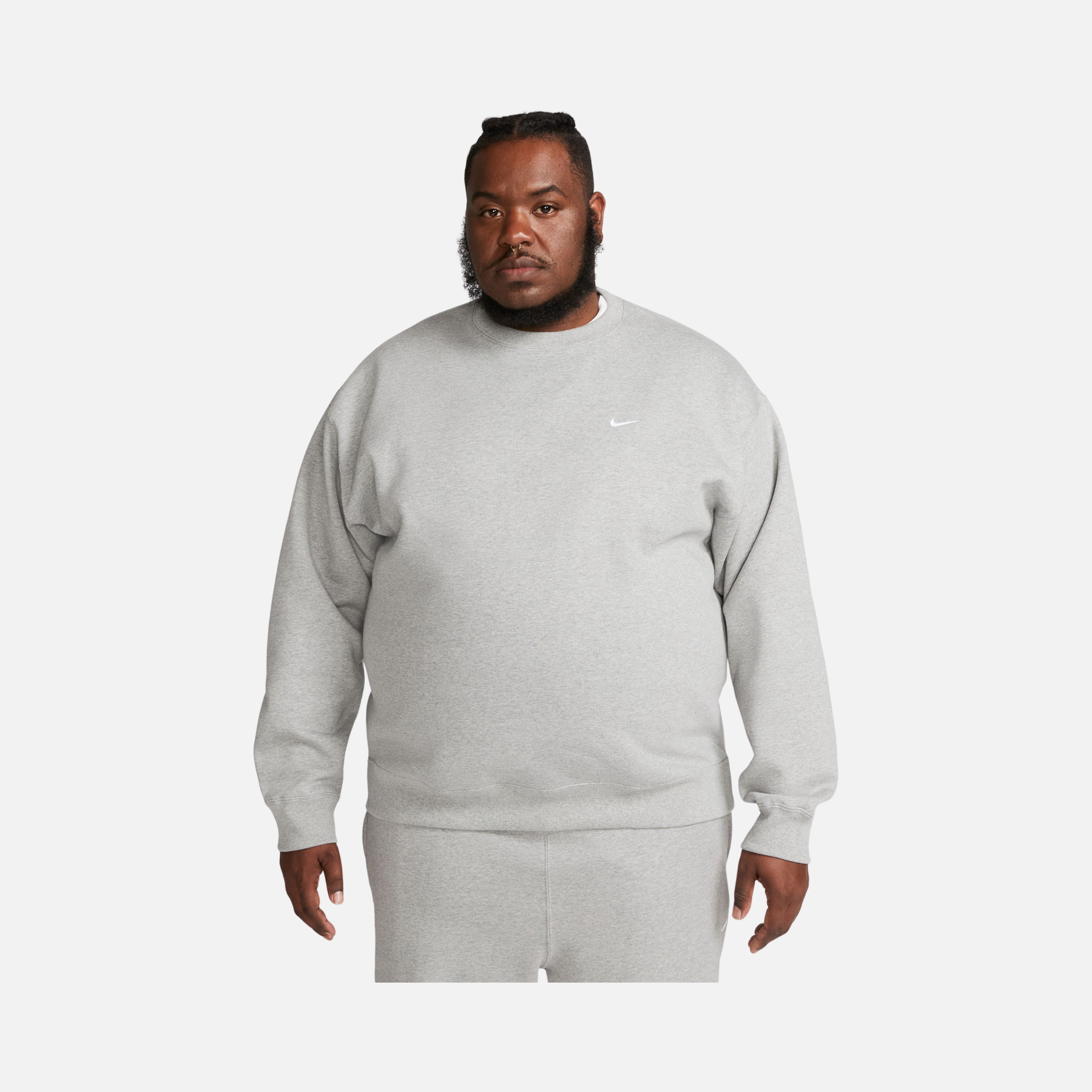 Nike Sportswear Solo Swoosh Fleece Crew Loose Cut Erkek Sweatshirt