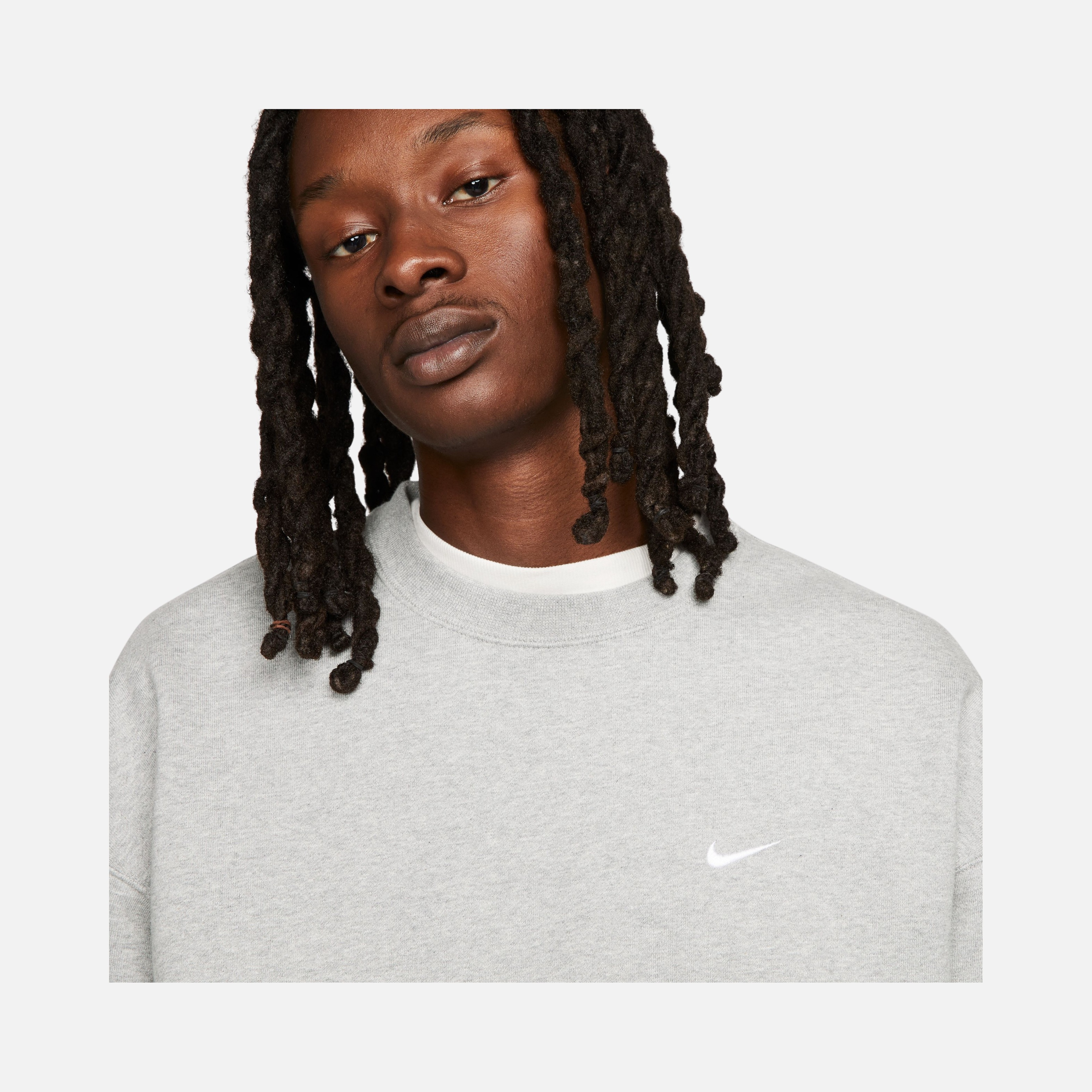 Nike Sportswear Solo Swoosh Fleece Crew Loose Cut Erkek Sweatshirt