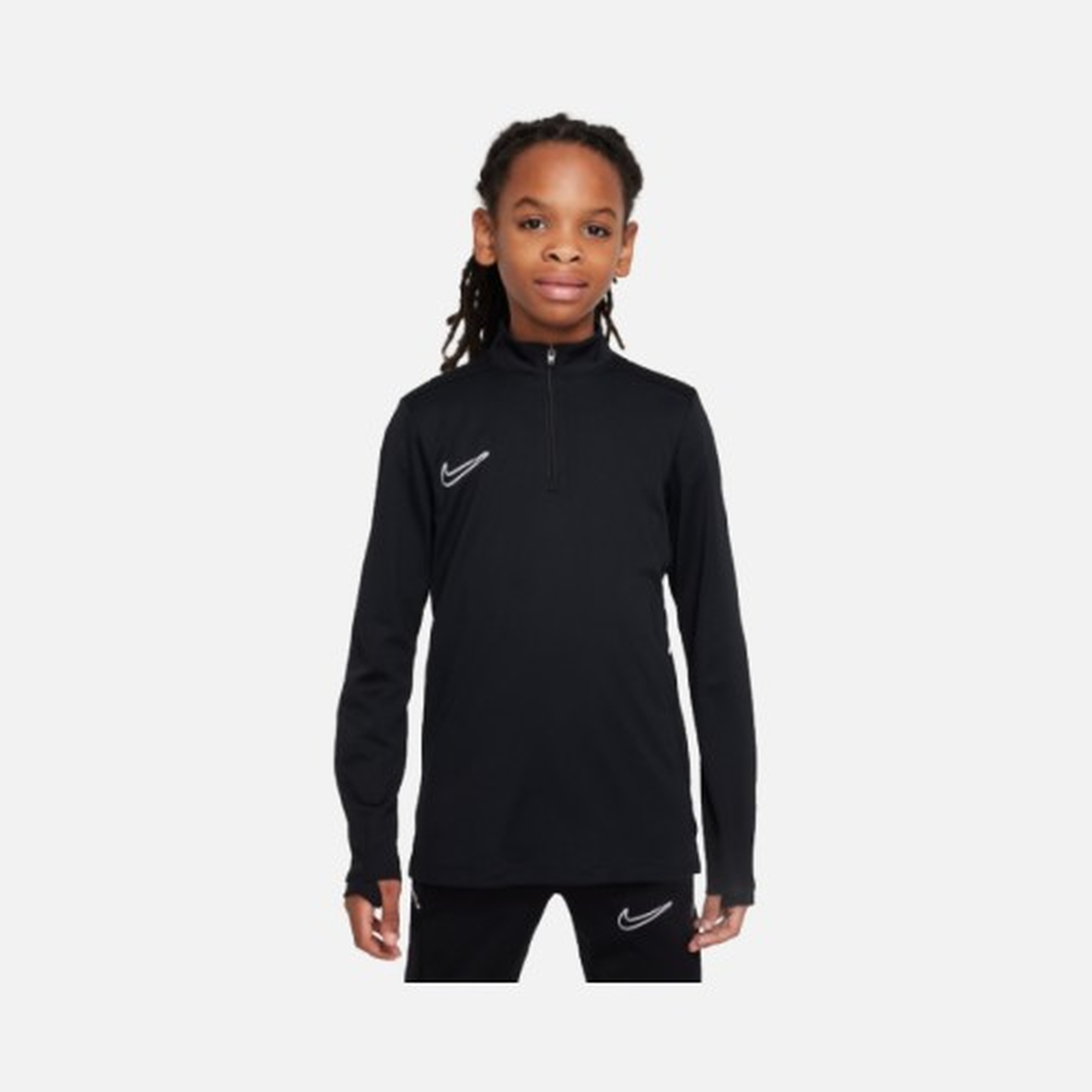 Nike Academy 25 Dri-Fit Long-Sleeve 1/4-Zip Football Training Drill Long-Sleeve Çocuk Tişört