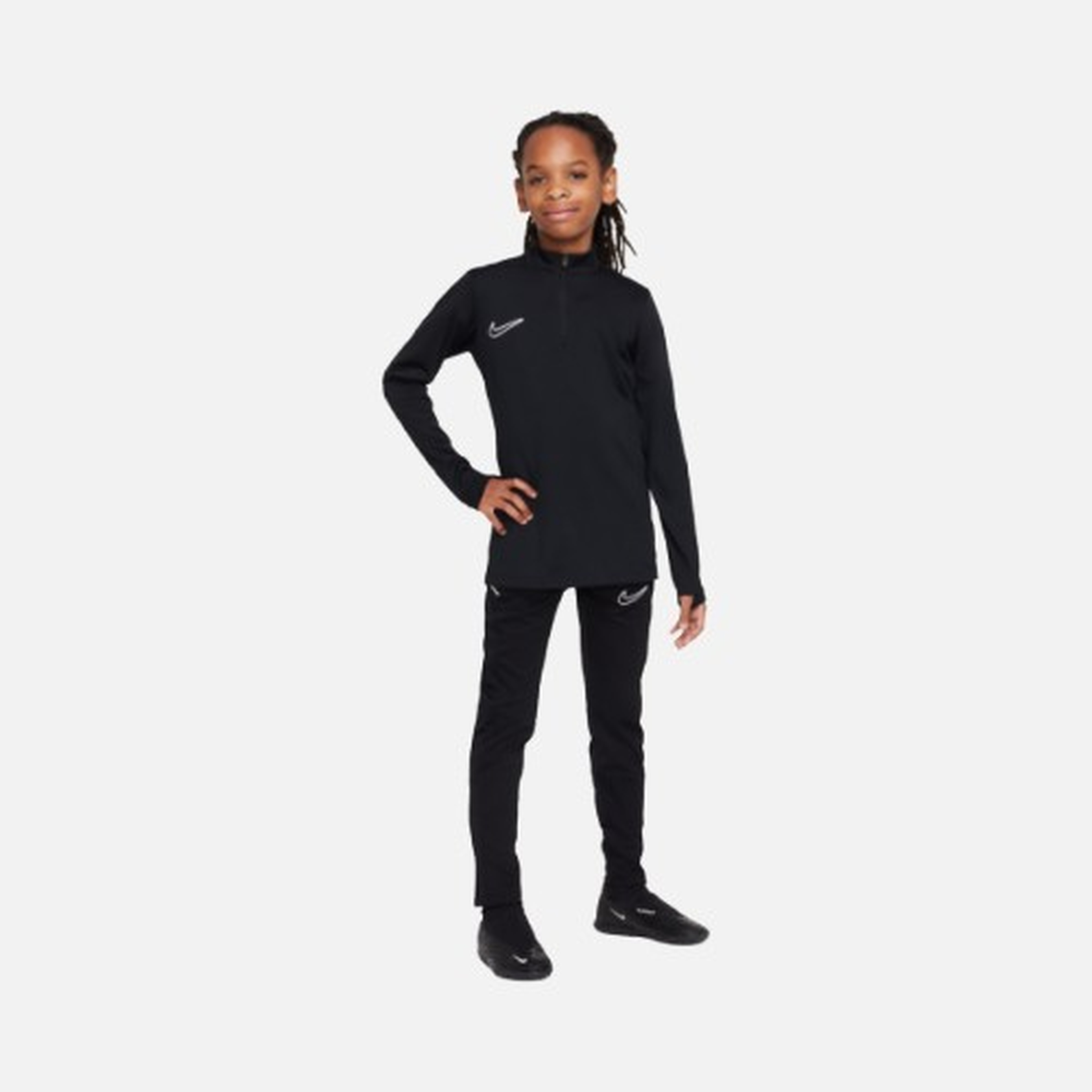 Nike Academy 25 Dri-Fit Long-Sleeve 1/4-Zip Football Training Drill Long-Sleeve Çocuk Tişört