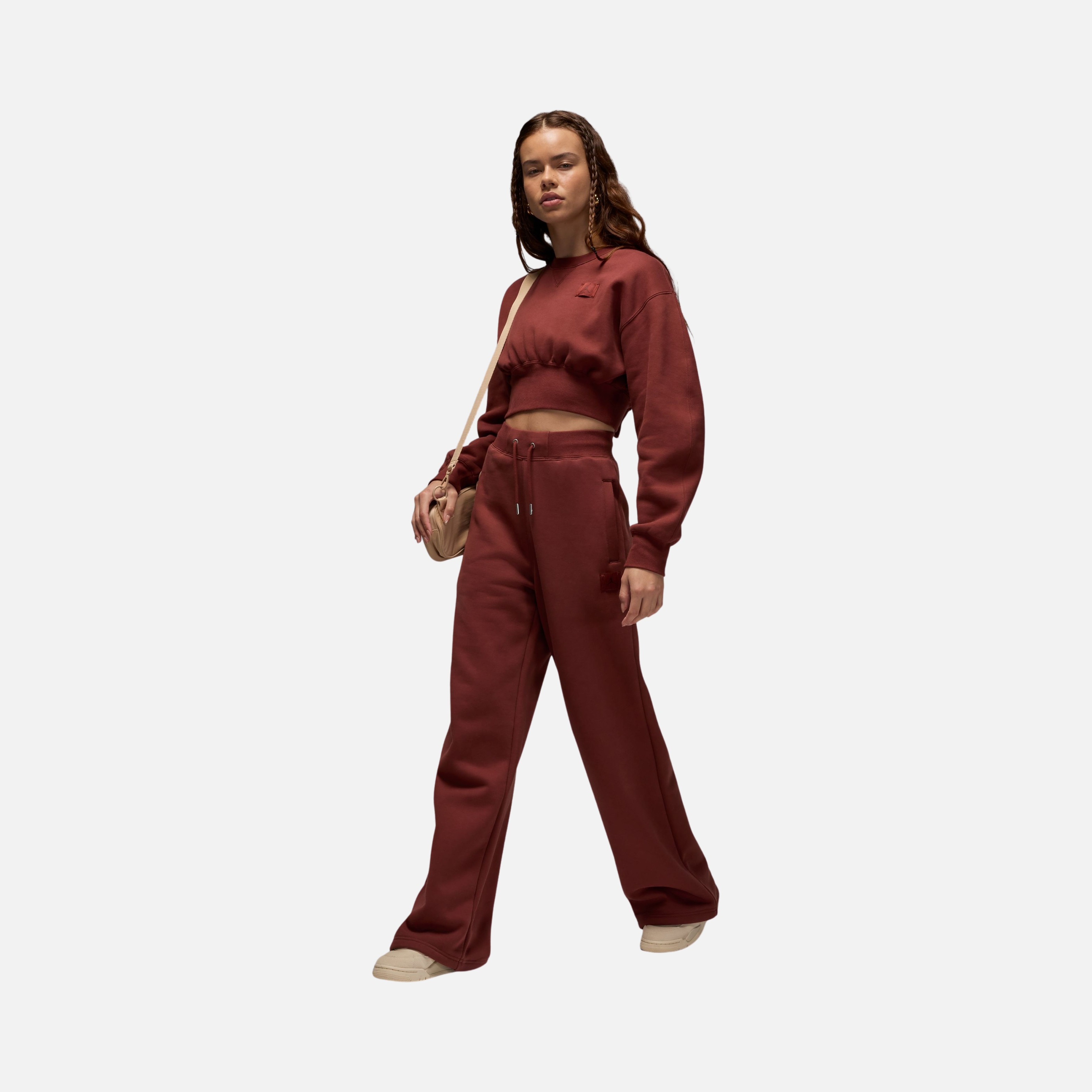 Nike Jordan Flight Fleece Open-Hem Extra Loose Legs Kadın Eşofman Altı