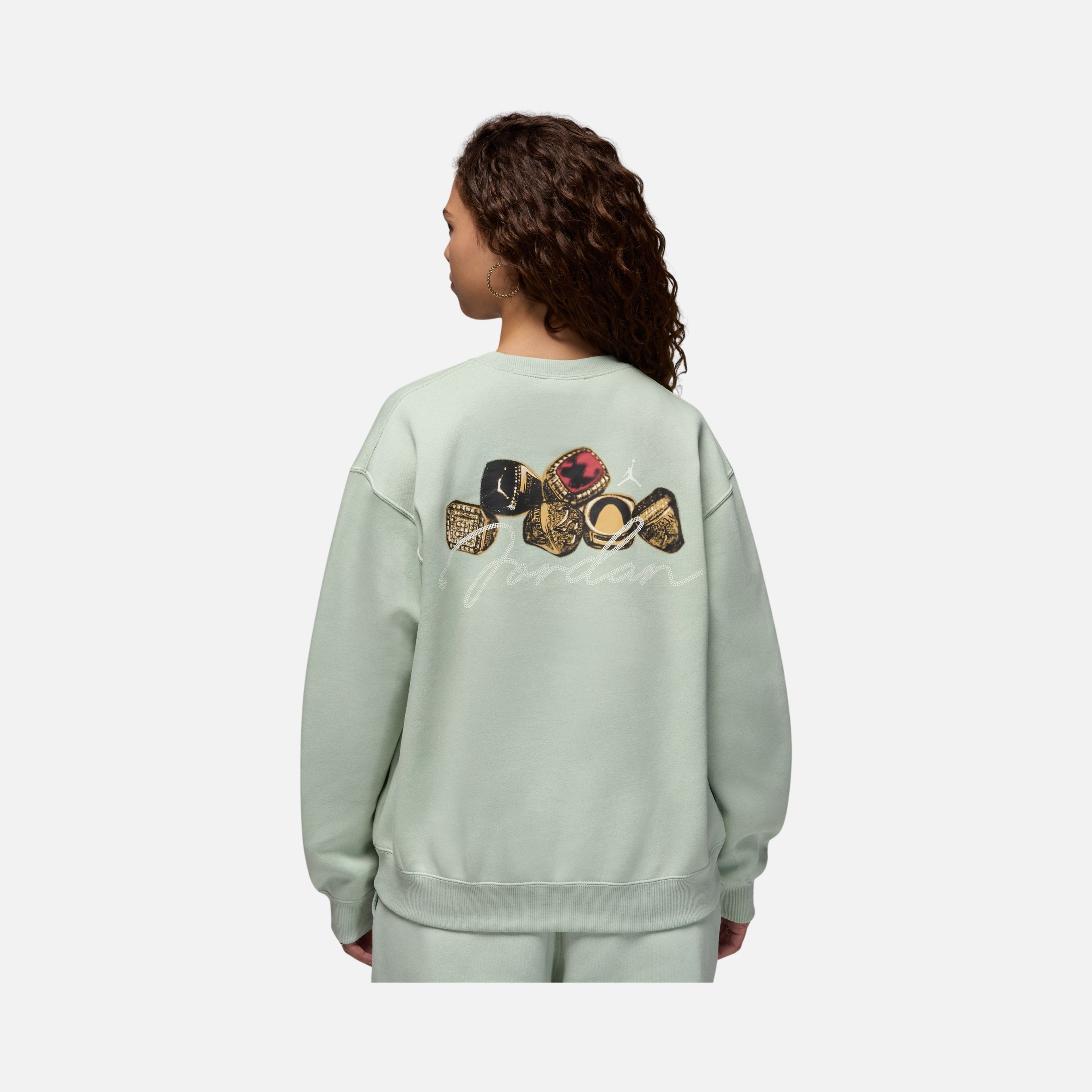 Nike Michael Jordan Brooklyn ''Jewelery Graphics'' Fleece Crew Kadın Sweatshirt