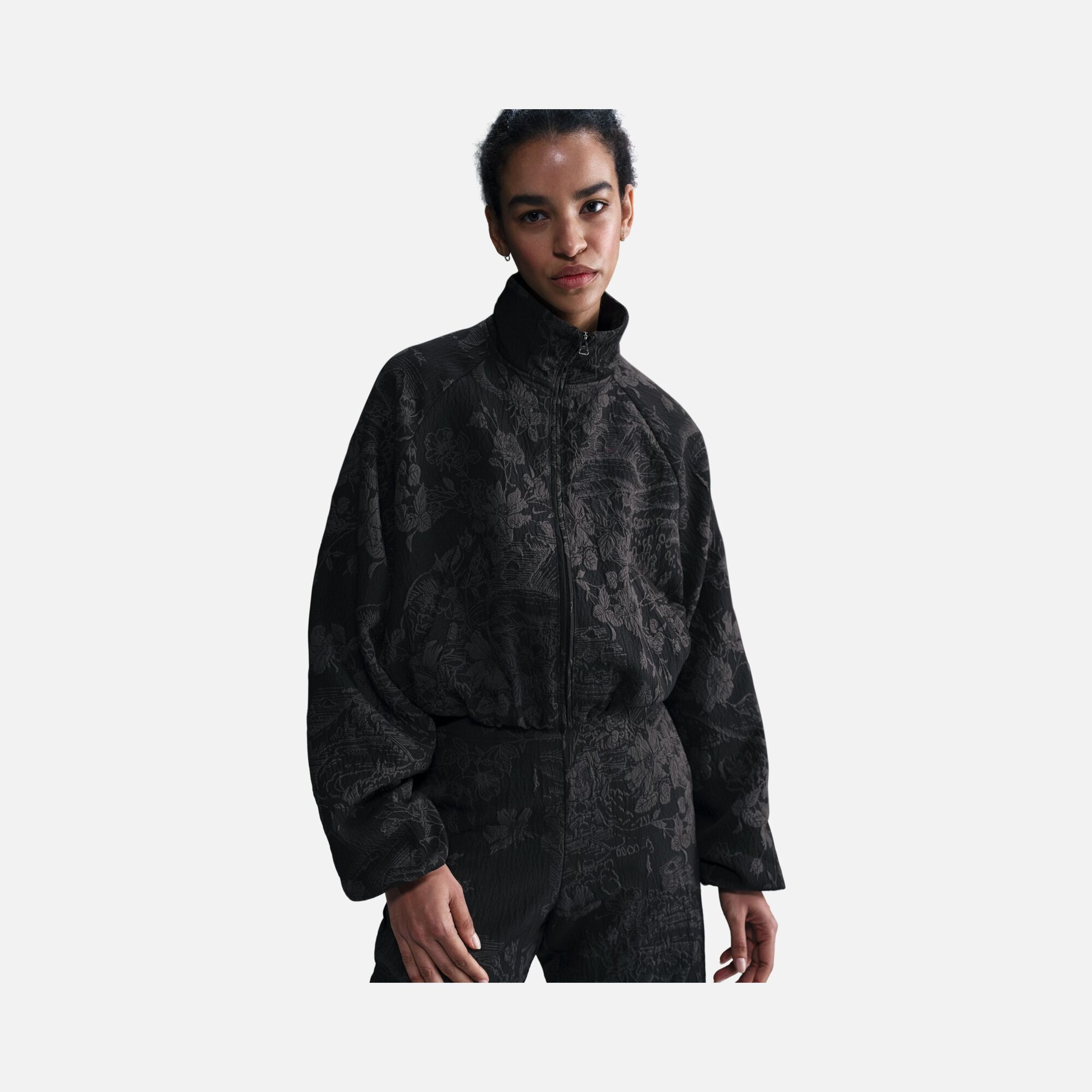 Nike Sportswear Collection Oversized Jacquard Raglan Sleeve Full-Zip Kadın Ceket