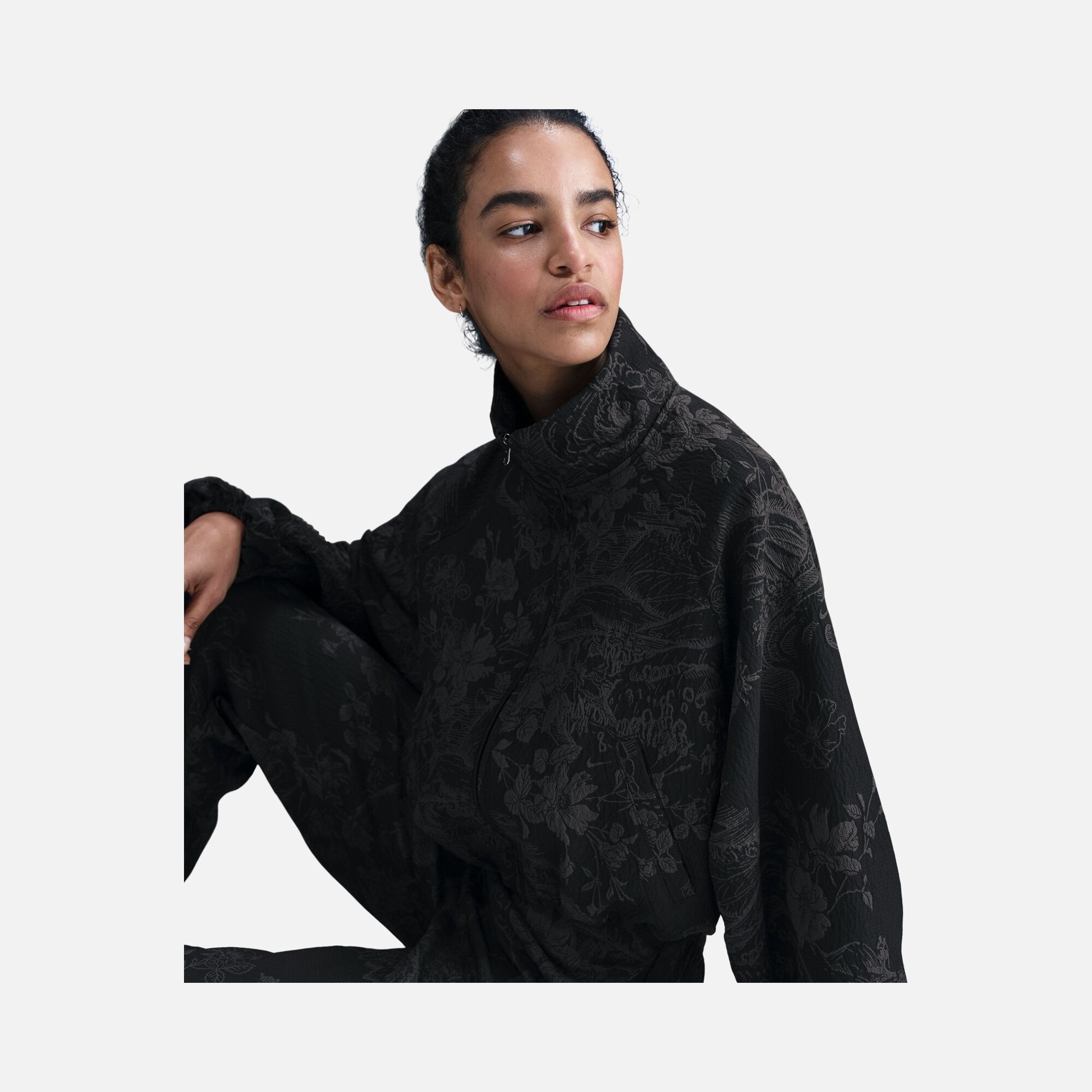 Nike Sportswear Collection Oversized Jacquard Raglan Sleeve Full-Zip Kadın Ceket