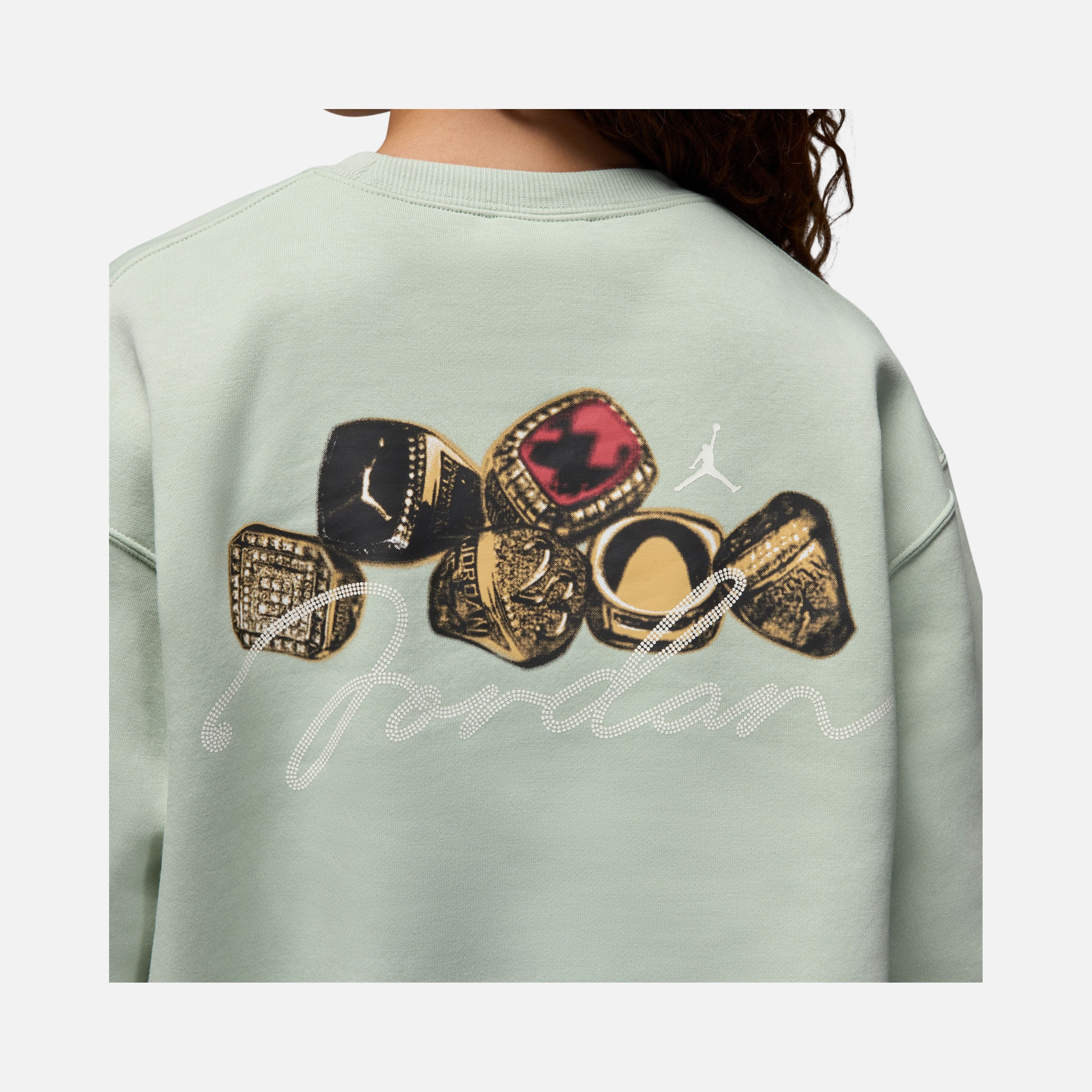 Nike Michael Jordan Brooklyn ''Jewelery Graphics'' Fleece Crew Kadın Sweatshirt