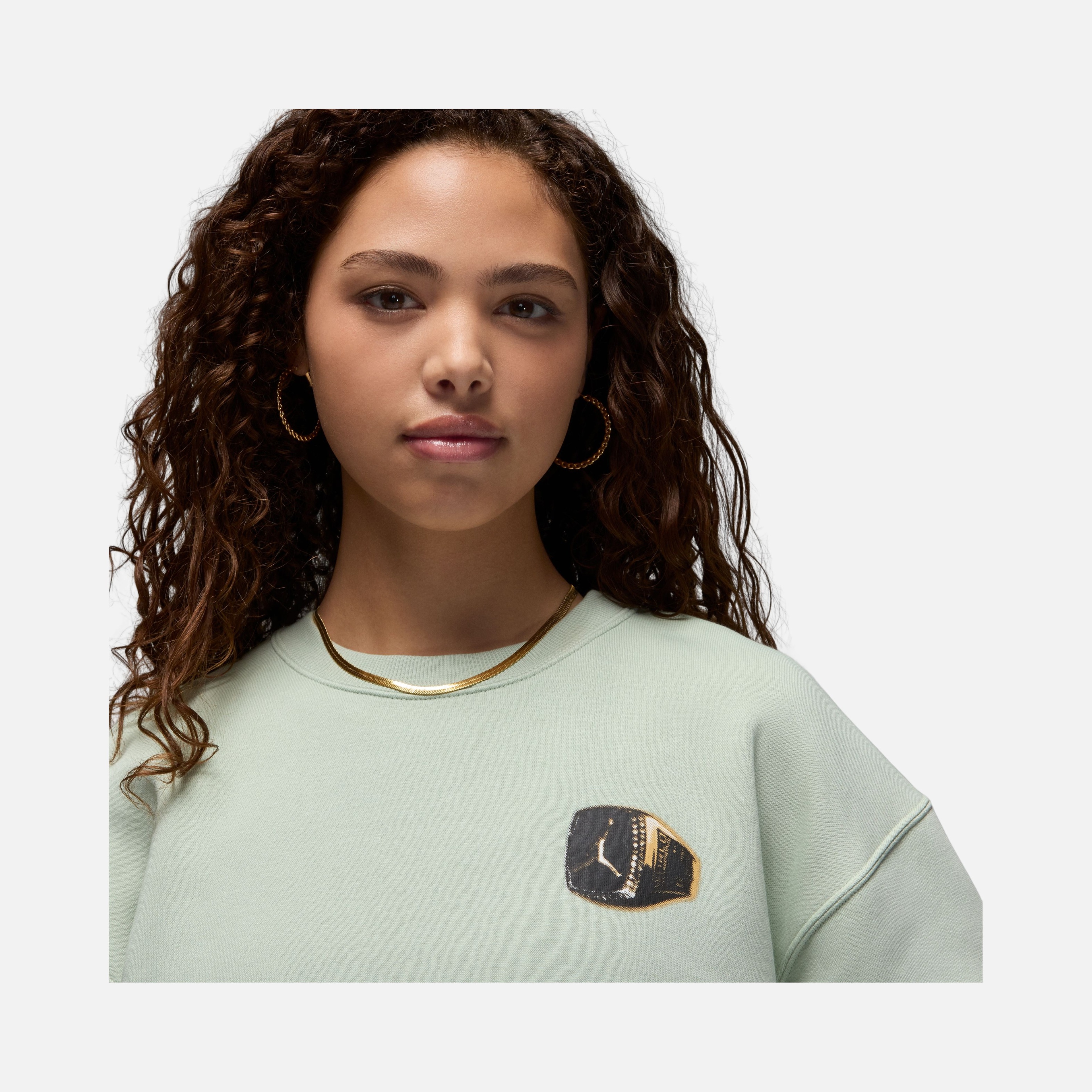 Nike Michael Jordan Brooklyn ''Jewelery Graphics'' Fleece Crew Kadın Sweatshirt