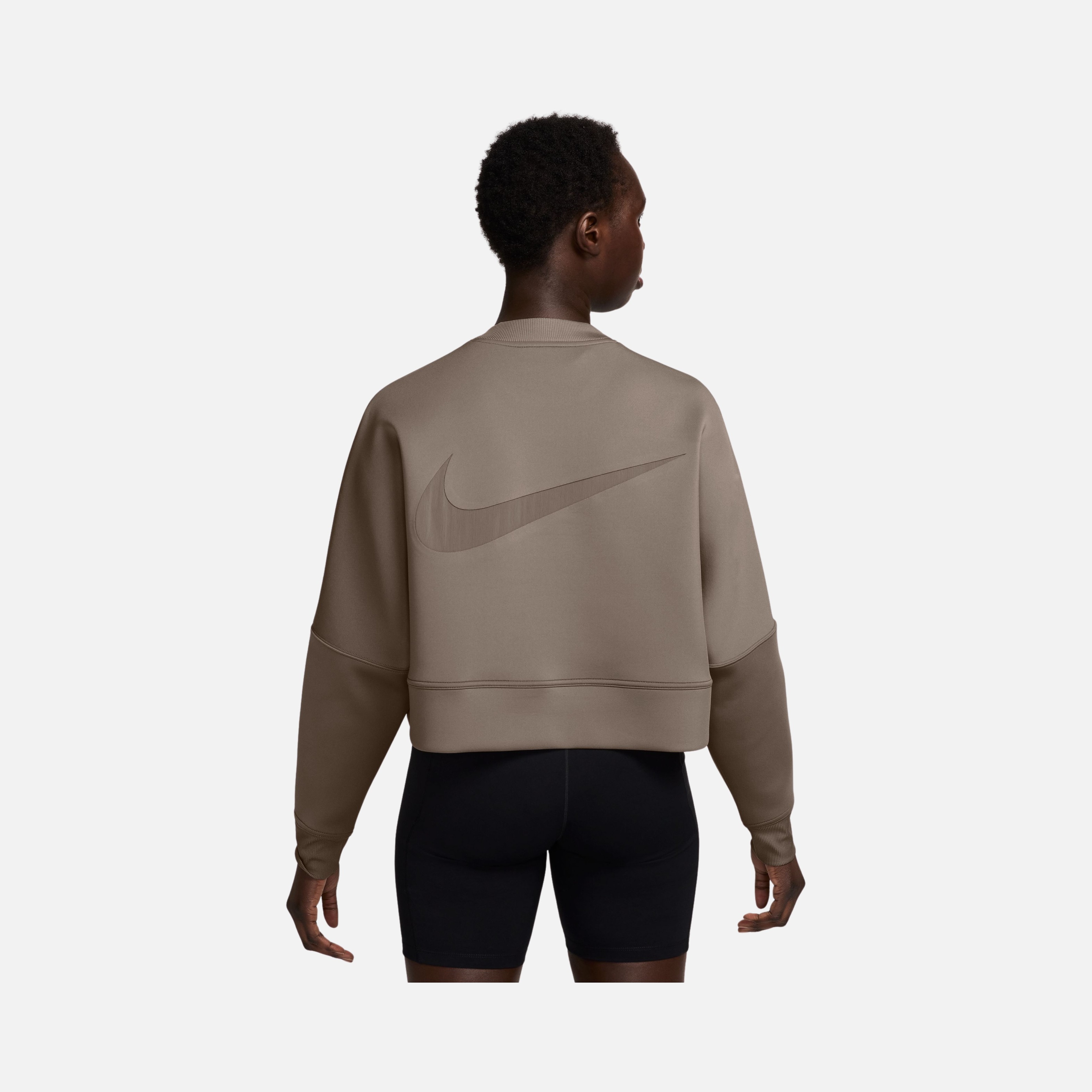 Nike Prima Dri-Fit Oversized Crew-Neck Cropped Training Kadın Sweatshirt