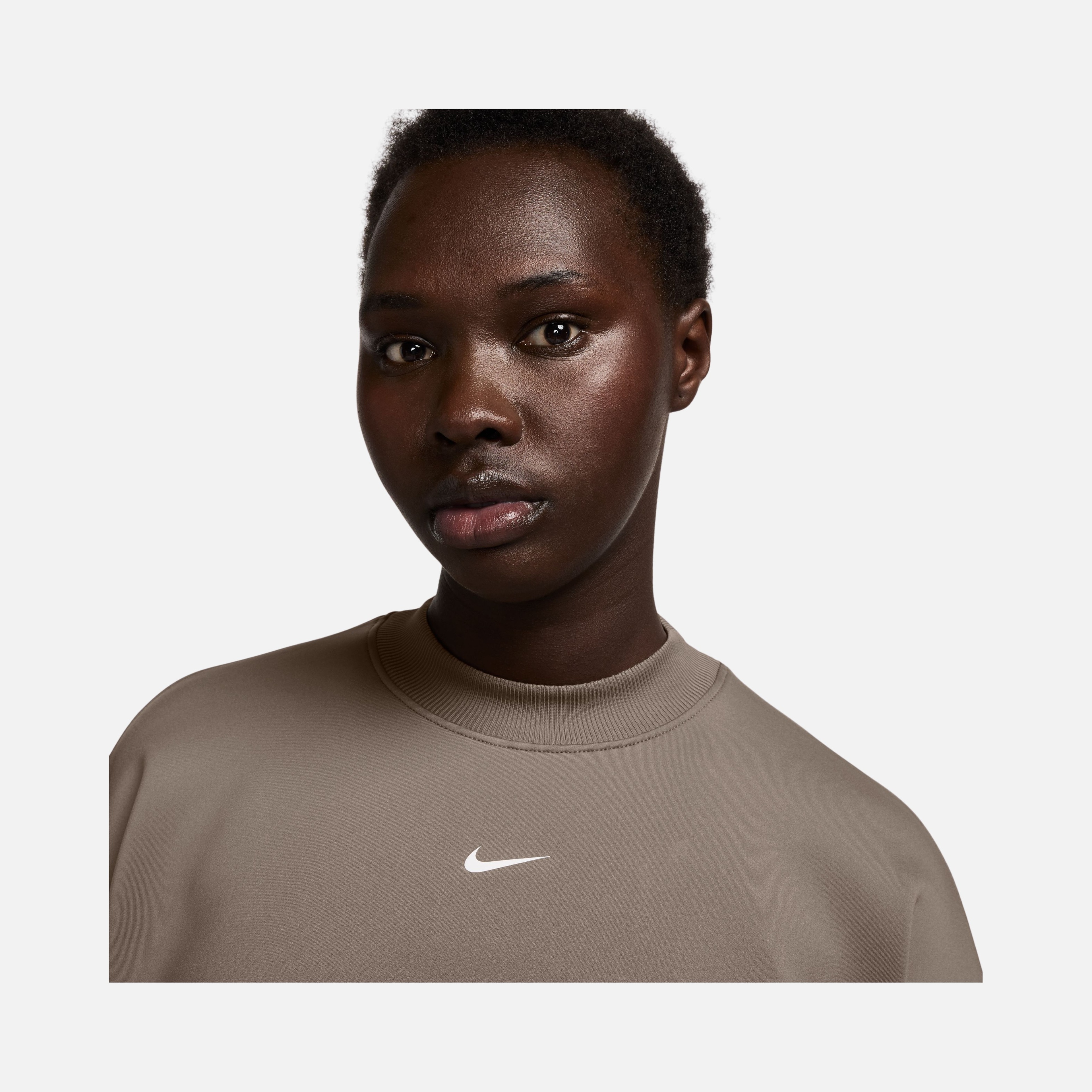 Nike Prima Dri-Fit Oversized Crew-Neck Cropped Training Kadın Sweatshirt