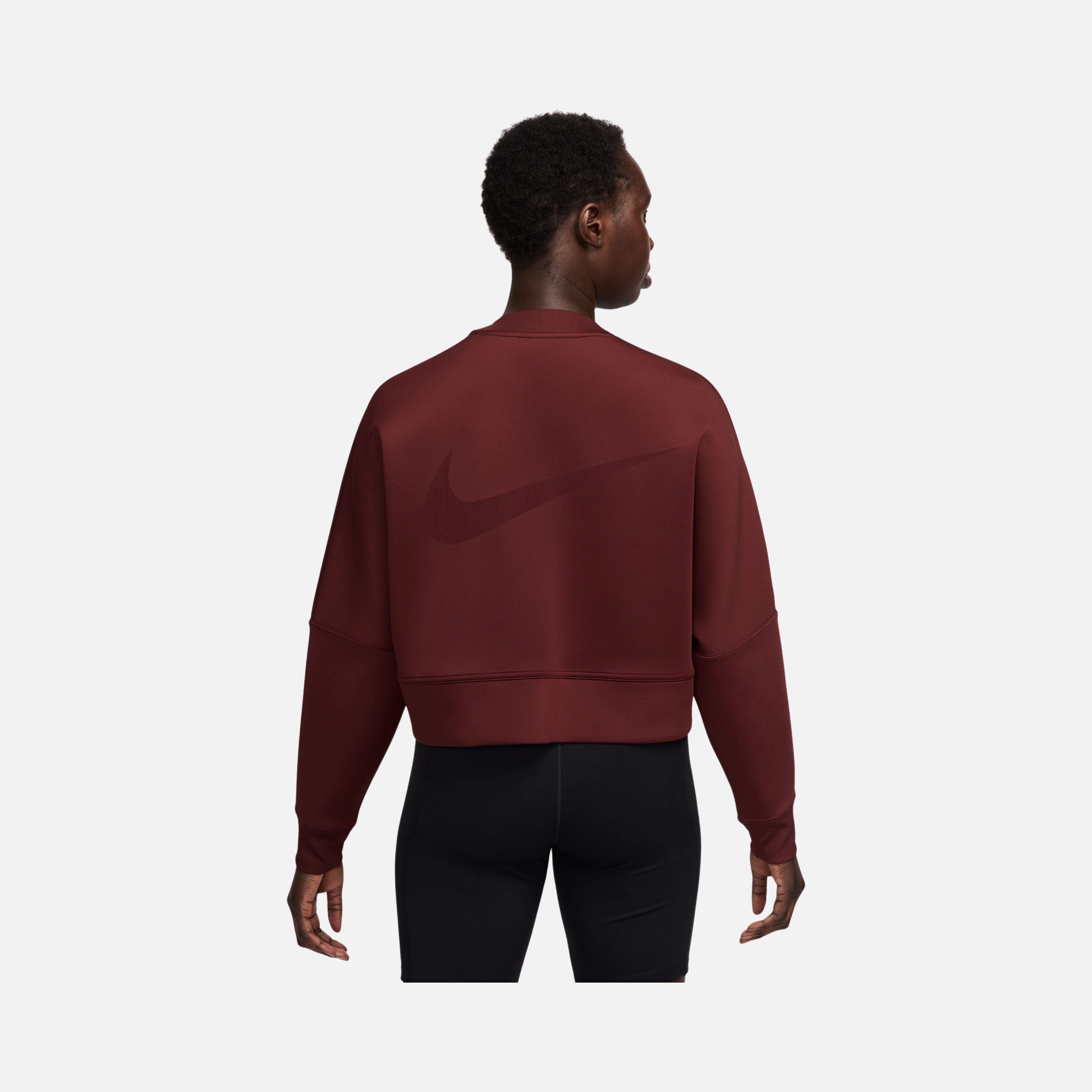 Nike Prima Dri-Fit Oversized Crew-Neck Cropped Training Kadın Sweatshirt