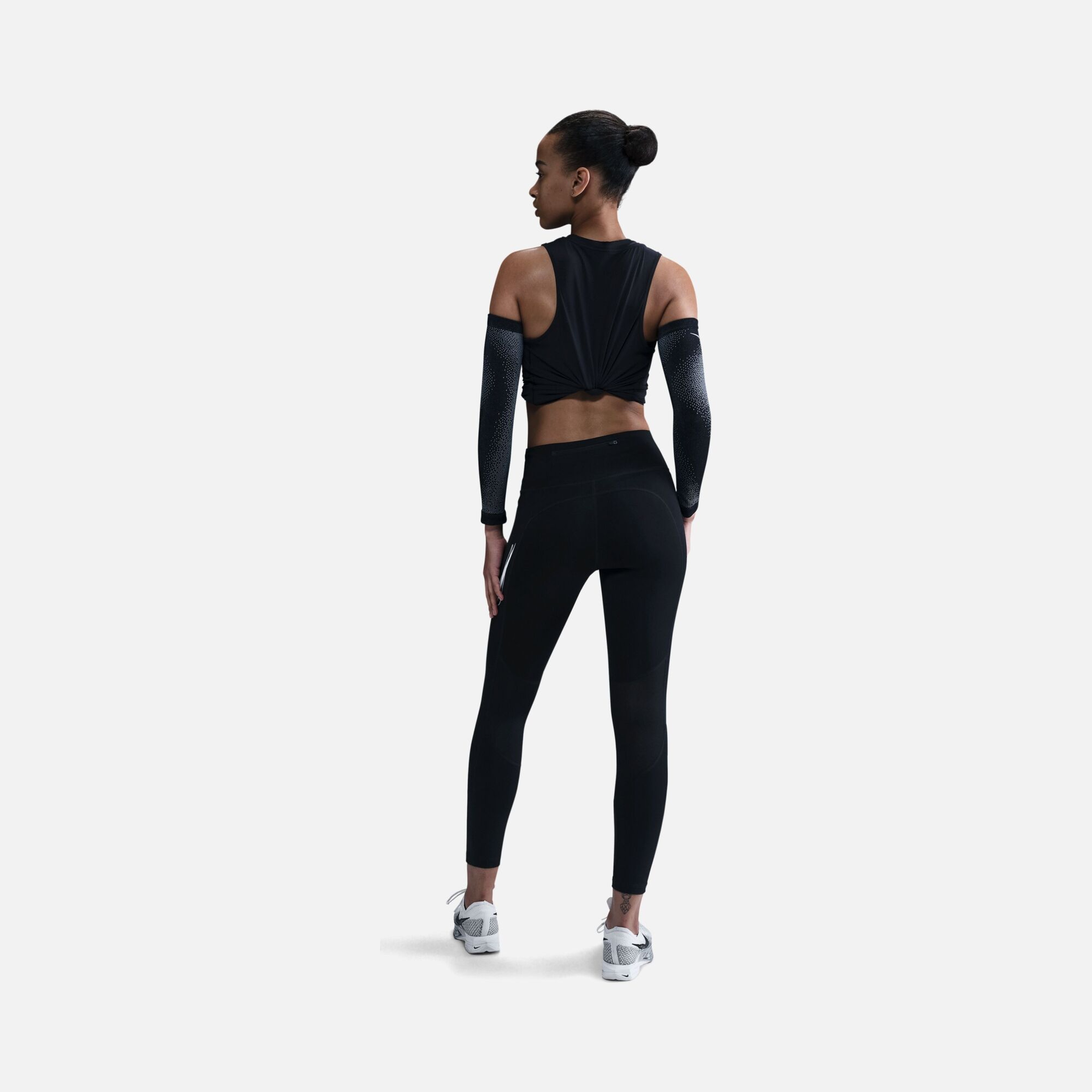 Nike Fast Dri-Fit Swoosh Graphic Mid-Rise 7/8 Running Kadın Tayt