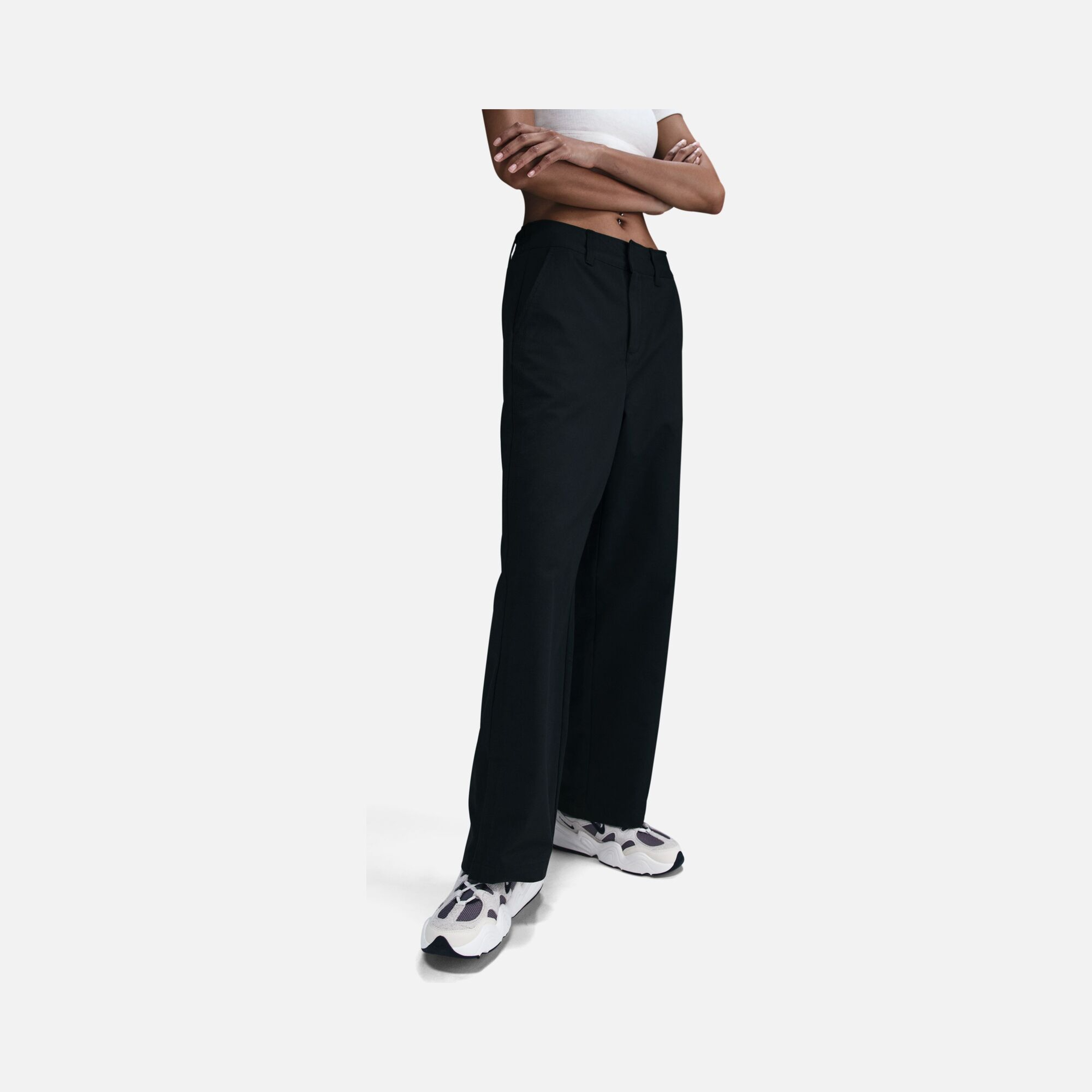 Nike Sportswear Collection Twill Woven Fabric Snap Legs Kadın Pantolon
