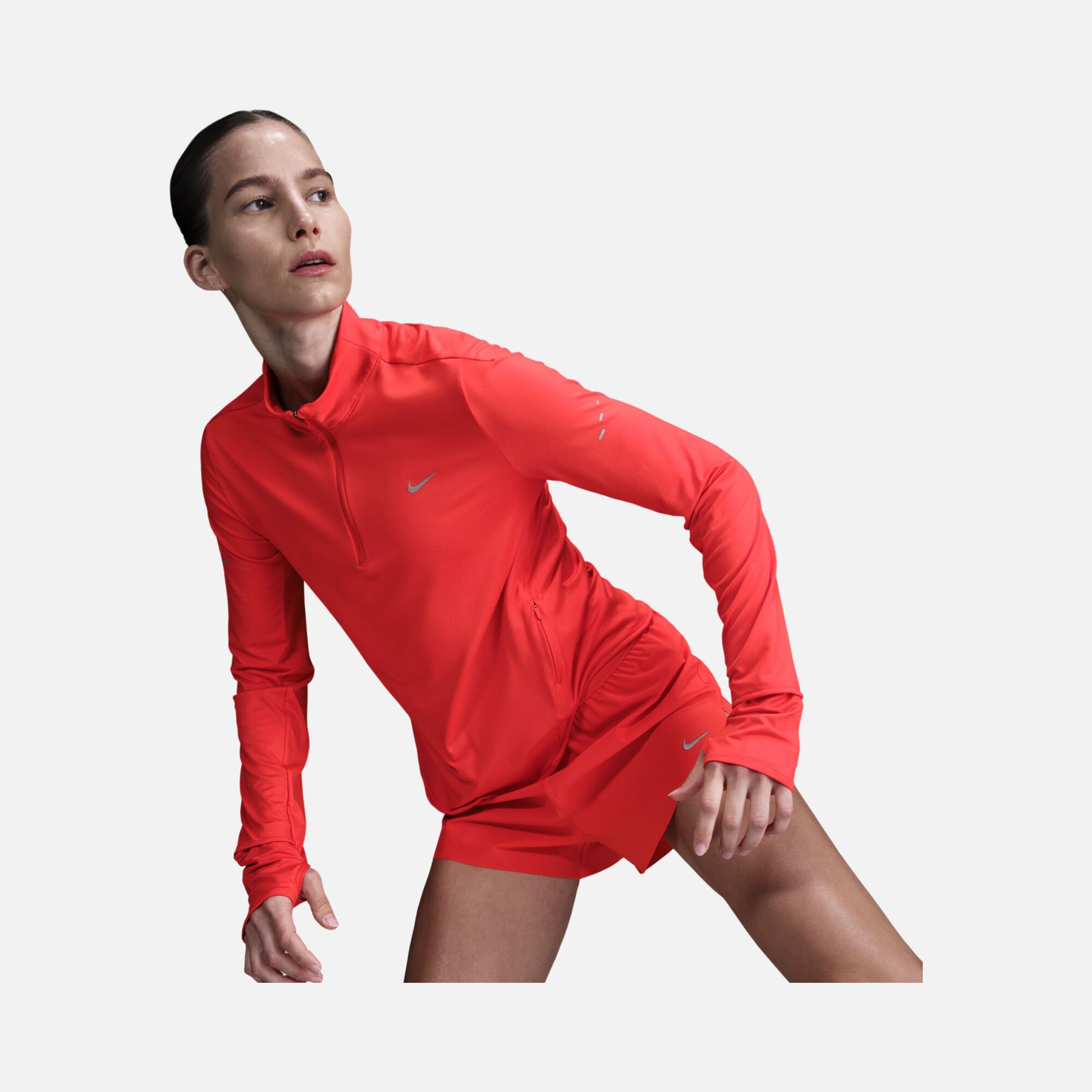Nike Swift Dri-Fit UV 1/4-Zip Running Long-Sleeve Kadın Tişört