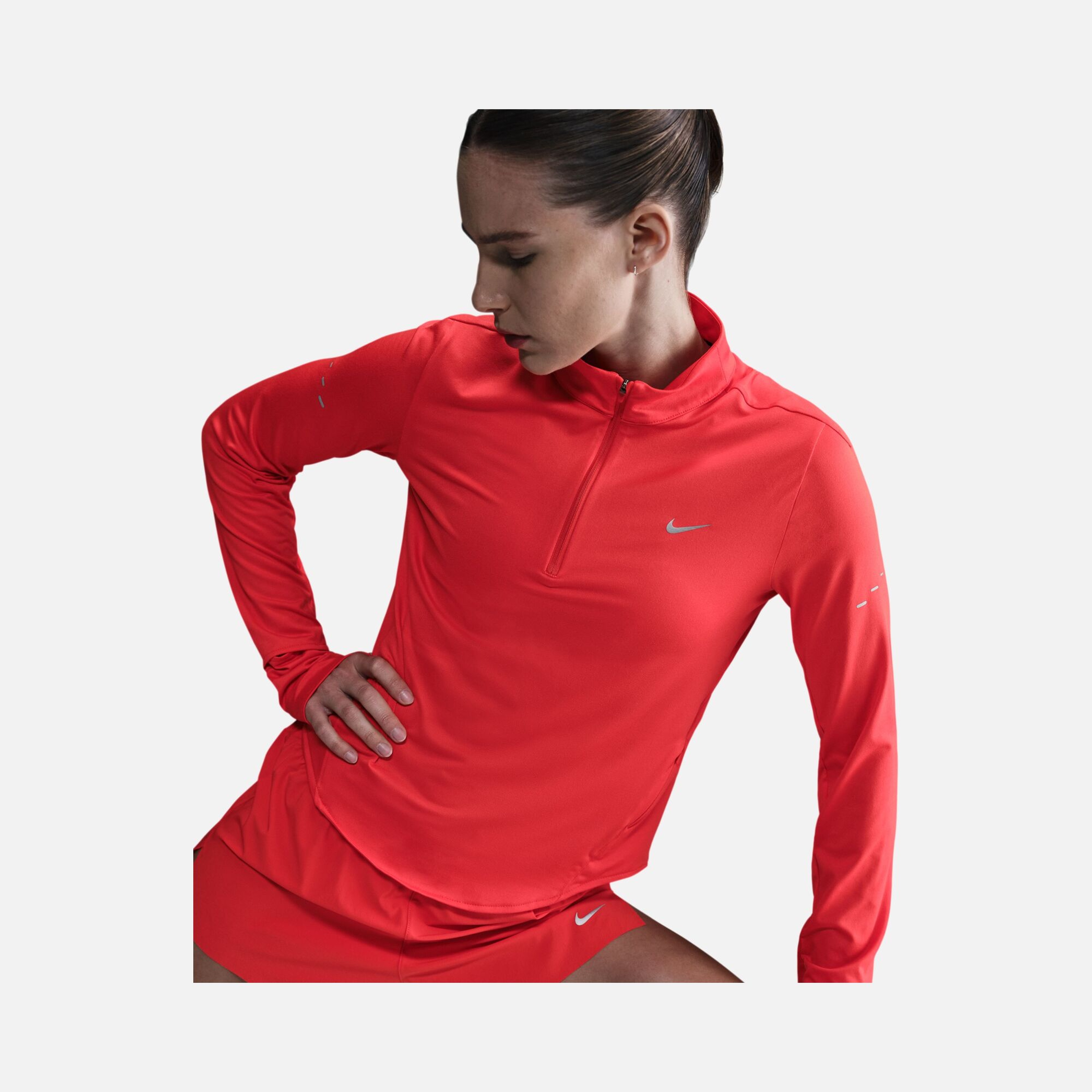 Nike Swift Dri-Fit UV 1/4-Zip Running Long-Sleeve Kadın Tişört