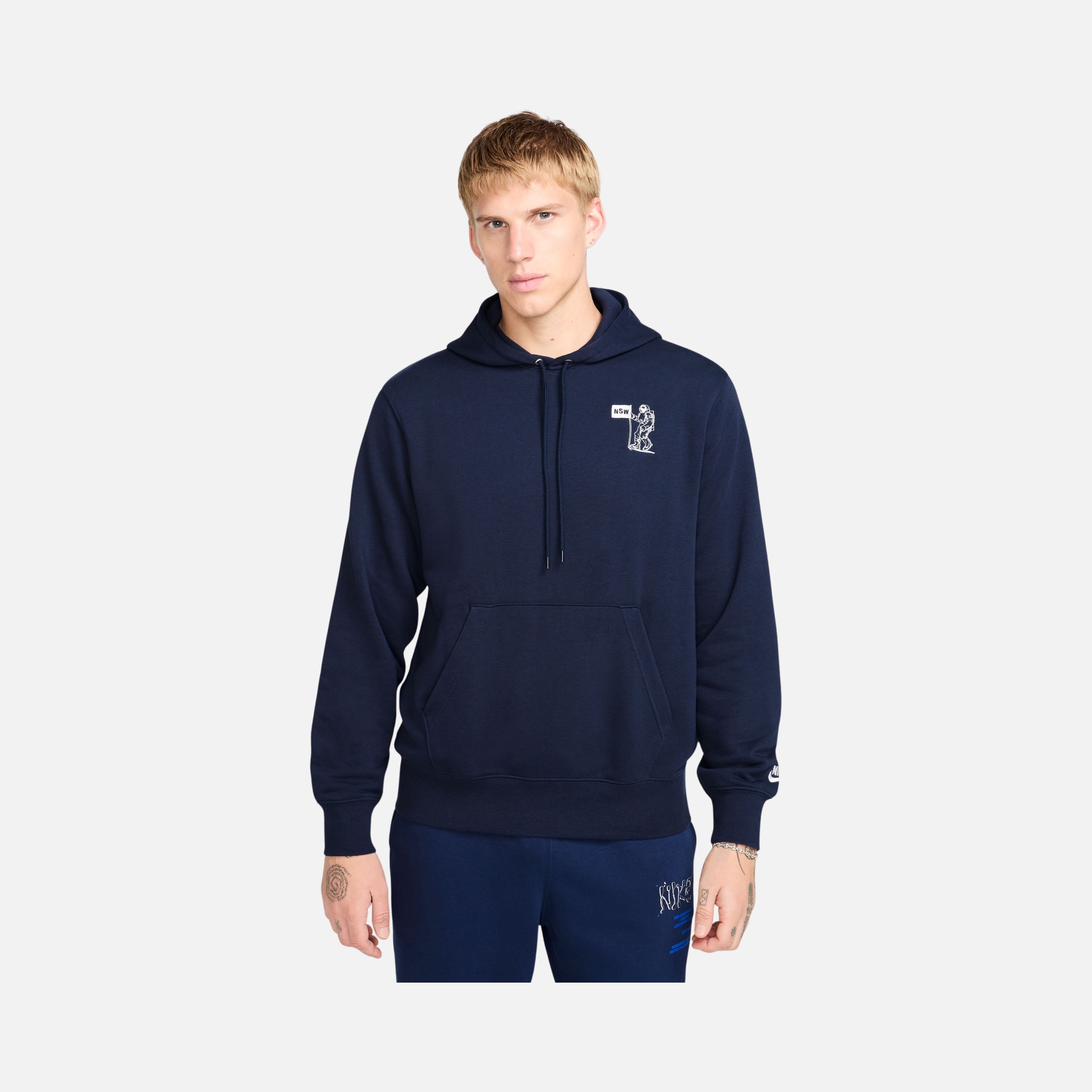 Nike Sportswear Club ''Moon Graphics'' French Terry Pullover Hooded Erkek Sweatshirt