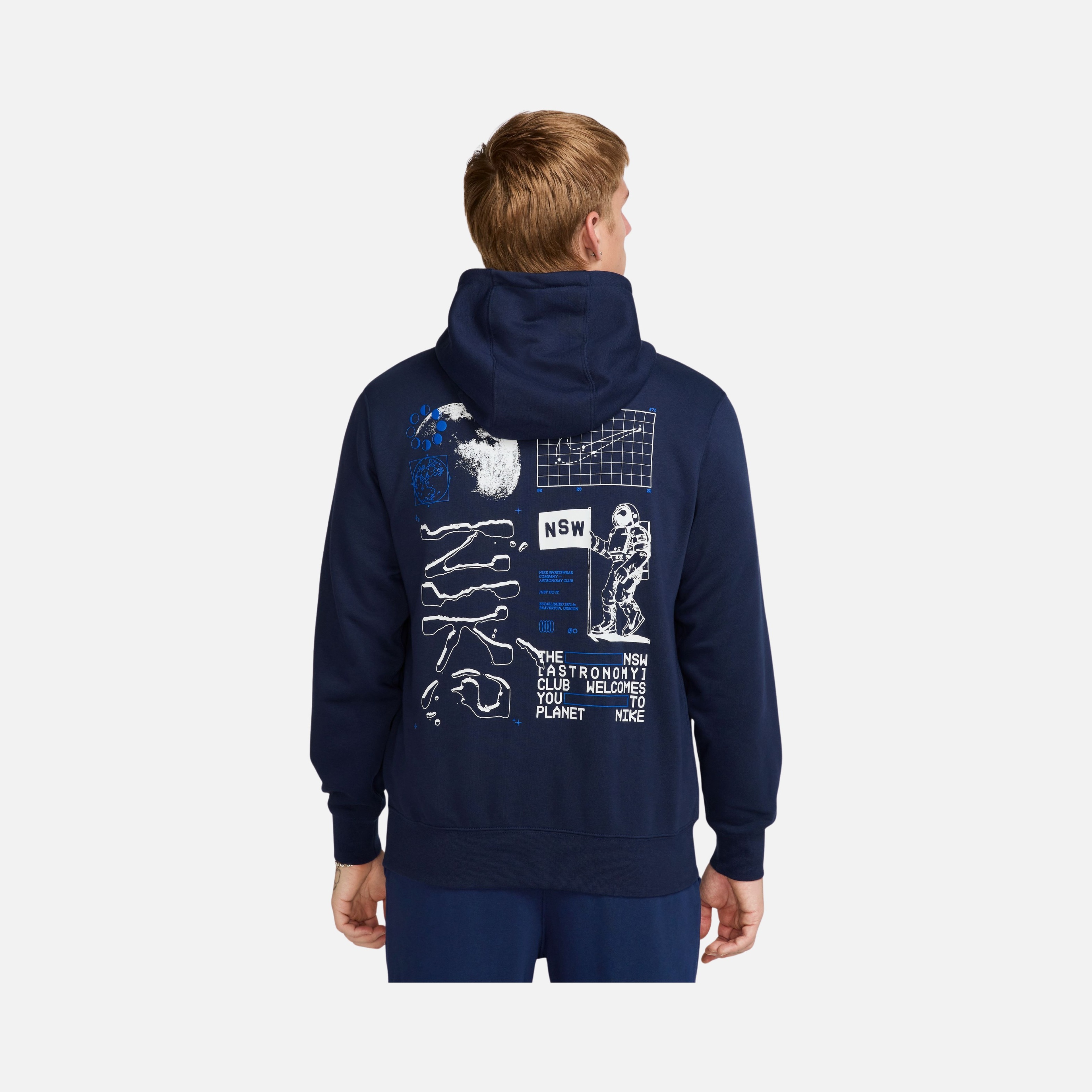 Nike Sportswear Club ''Moon Graphics'' French Terry Pullover Hooded Erkek Sweatshirt